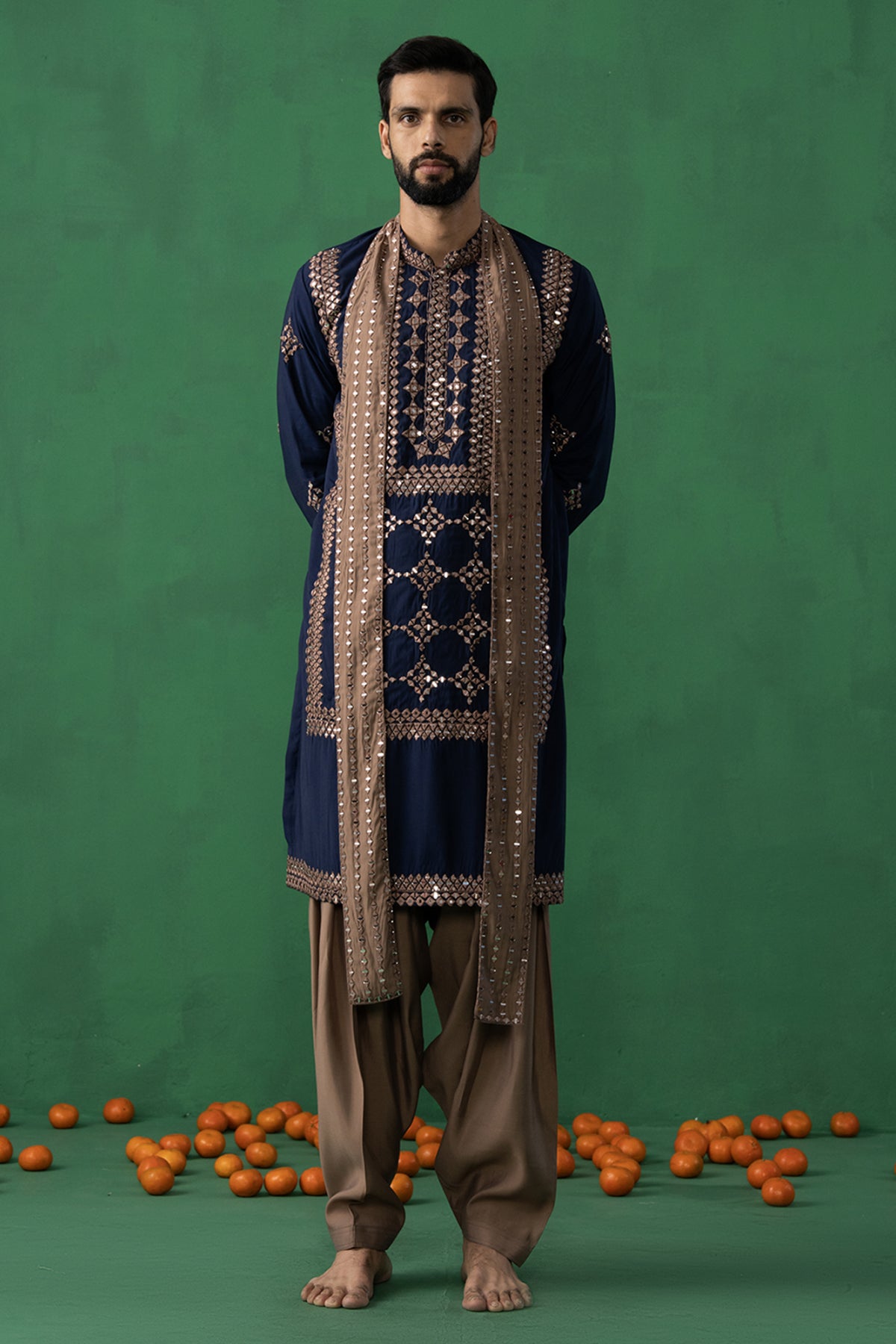 DARPAN NAVY BLUE KURTA SET