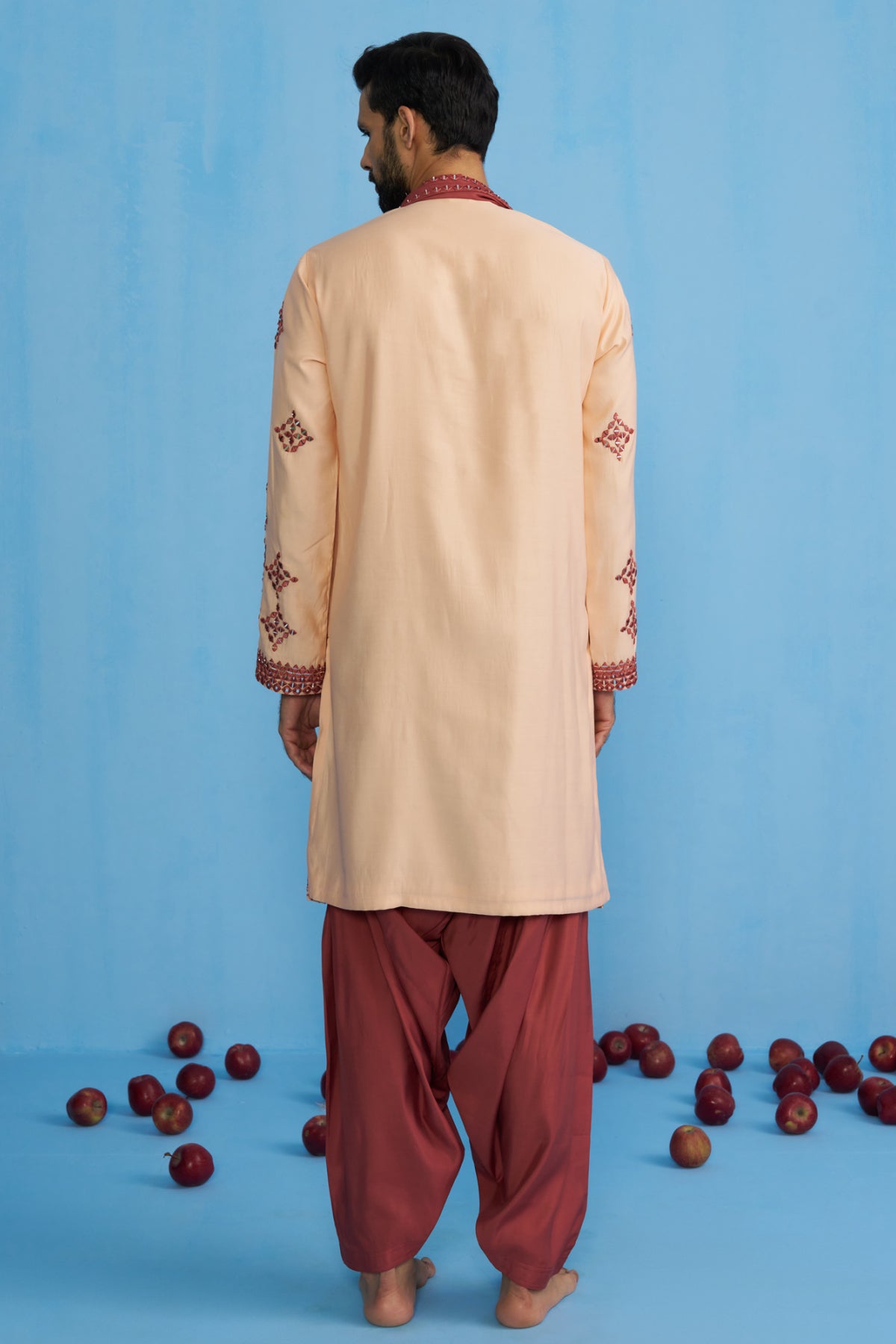 DARPAN PEACH KURTA SET