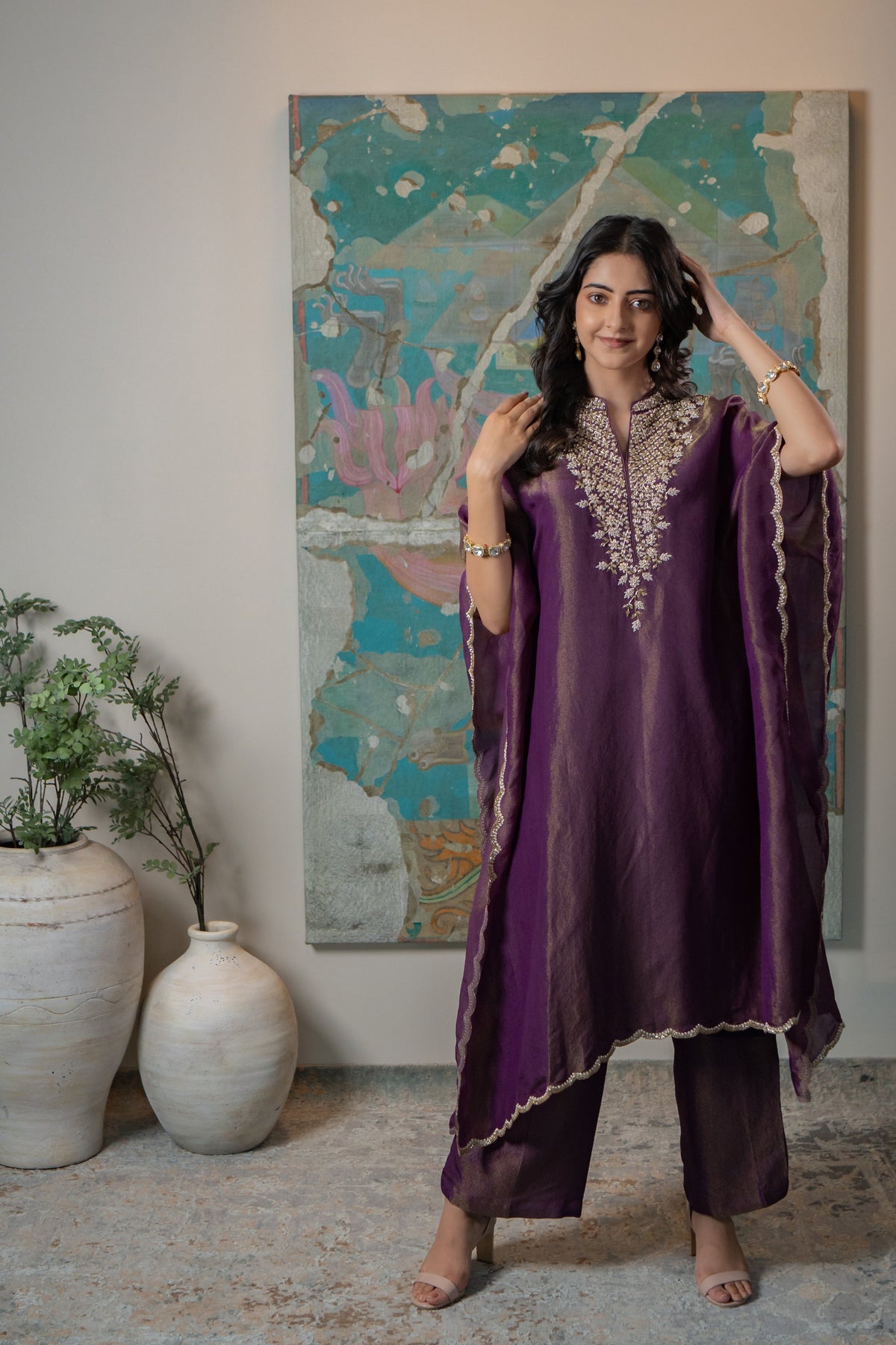 Tissue Kaftan Set