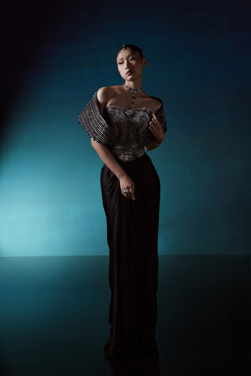 Black Corset-Skirt Set