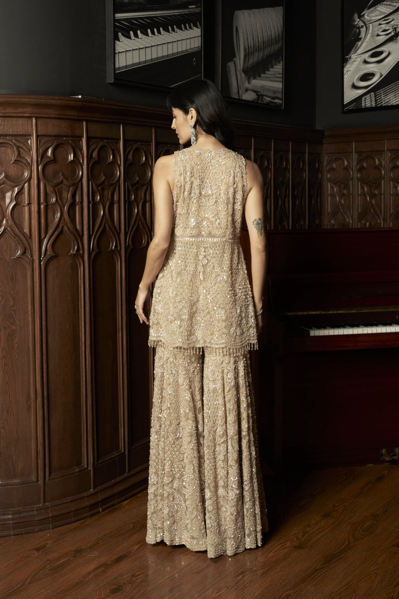 Beige Sharara Set