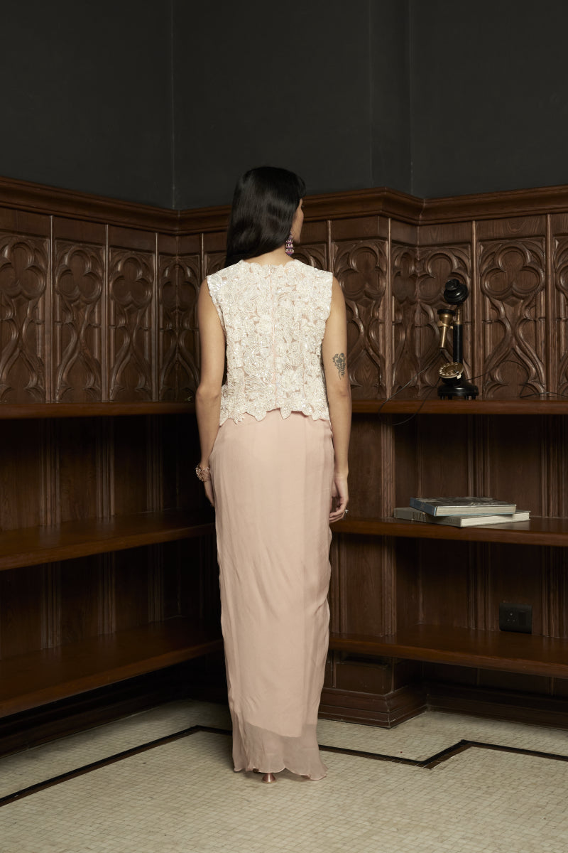 Pink Top-Skirt Set