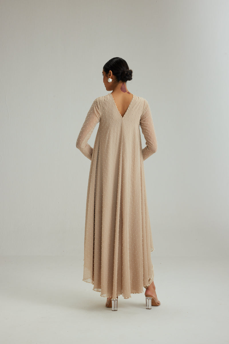 Light Beige pearl Kurta Set