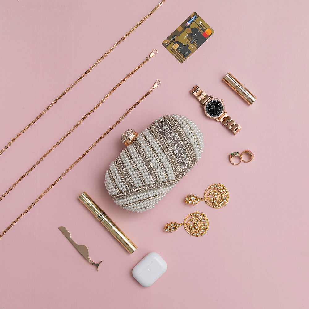 THE TAN CLAN Rabia Hand Embroidered Clutch
