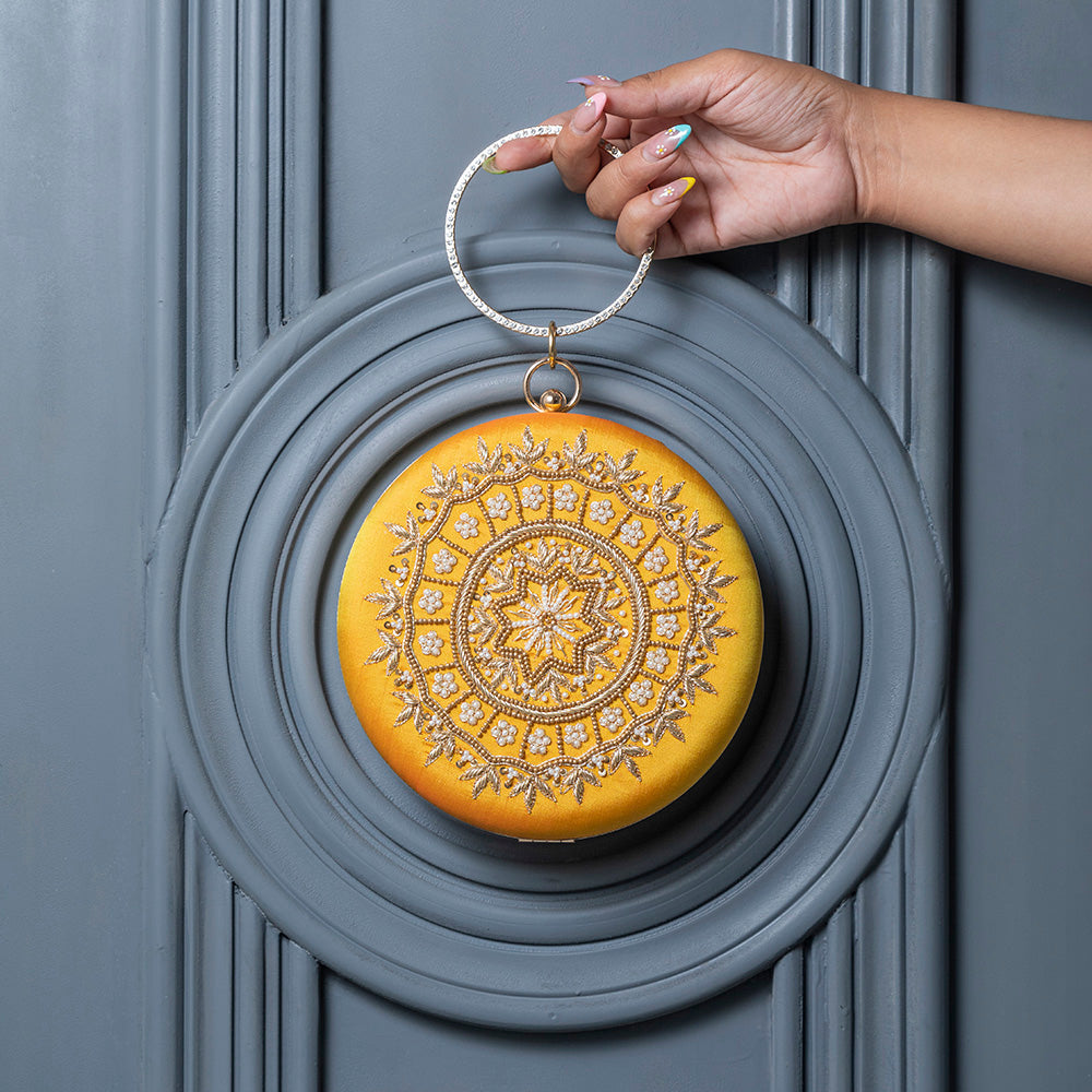 THE TAN CLAN Ifrah Hand Embroidered Clutch