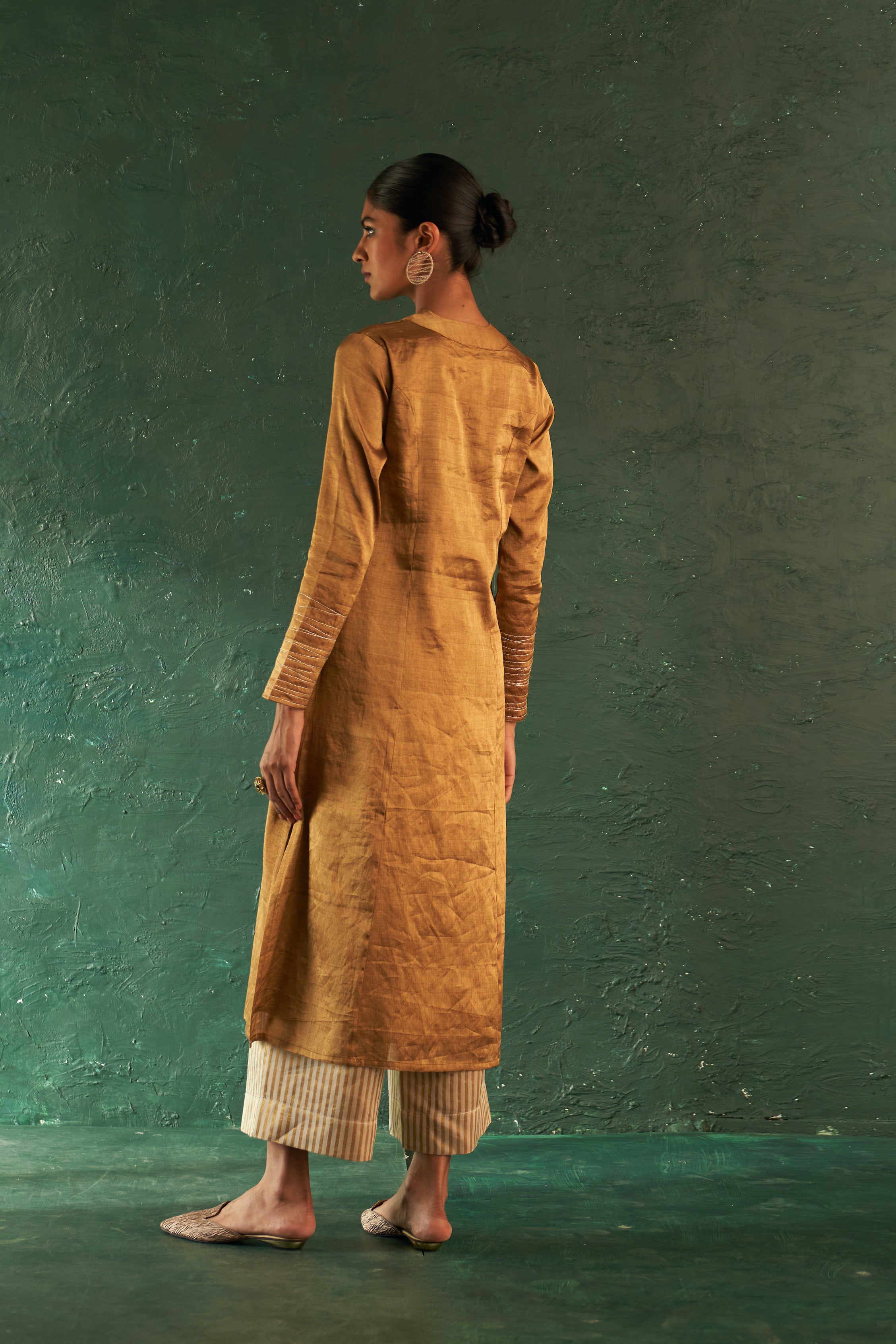 Midas Gold Tissue Kurta - Set of 3