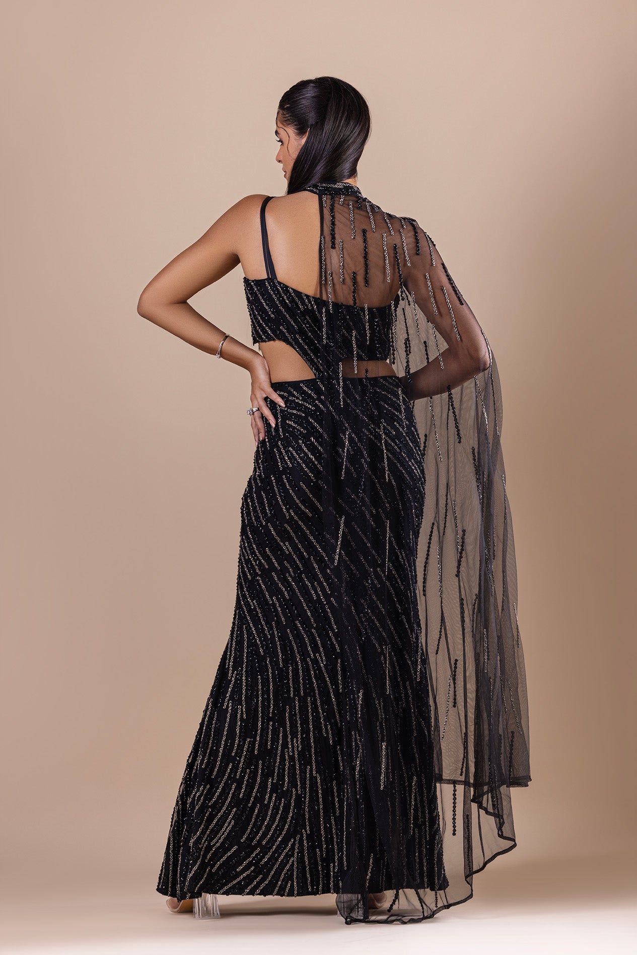 Black Embroidered Dress