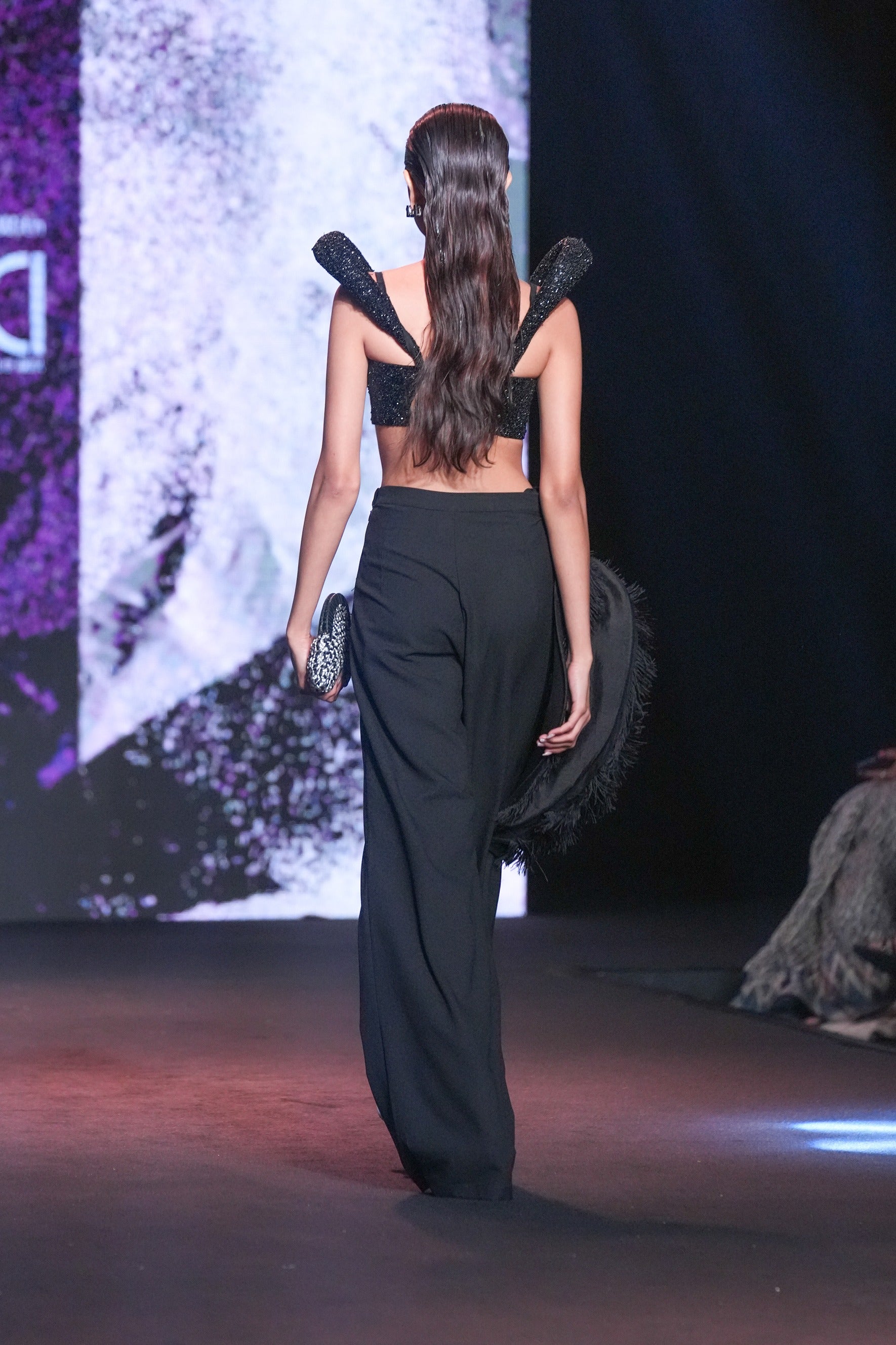 Bustier With Boning Draped Pants