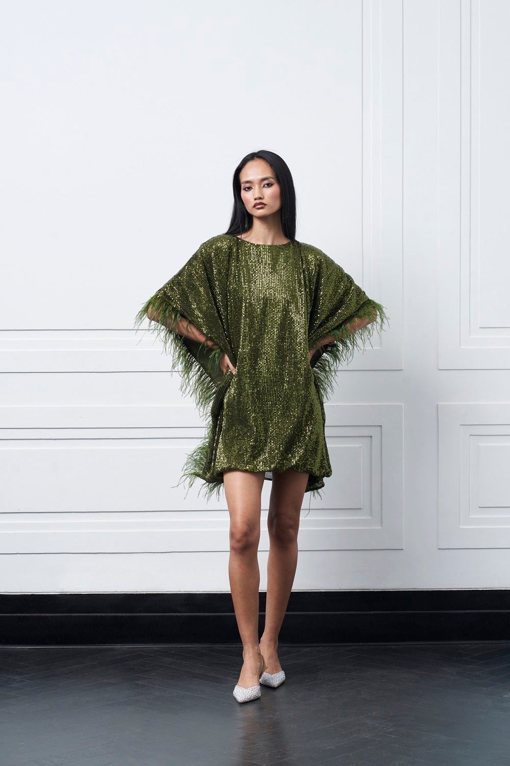 HUGO DRESS IN GREEN