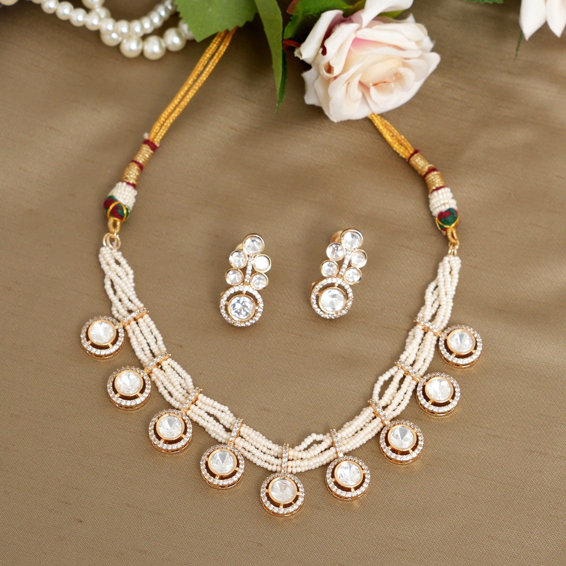 Disha Pearls Necklace Set
