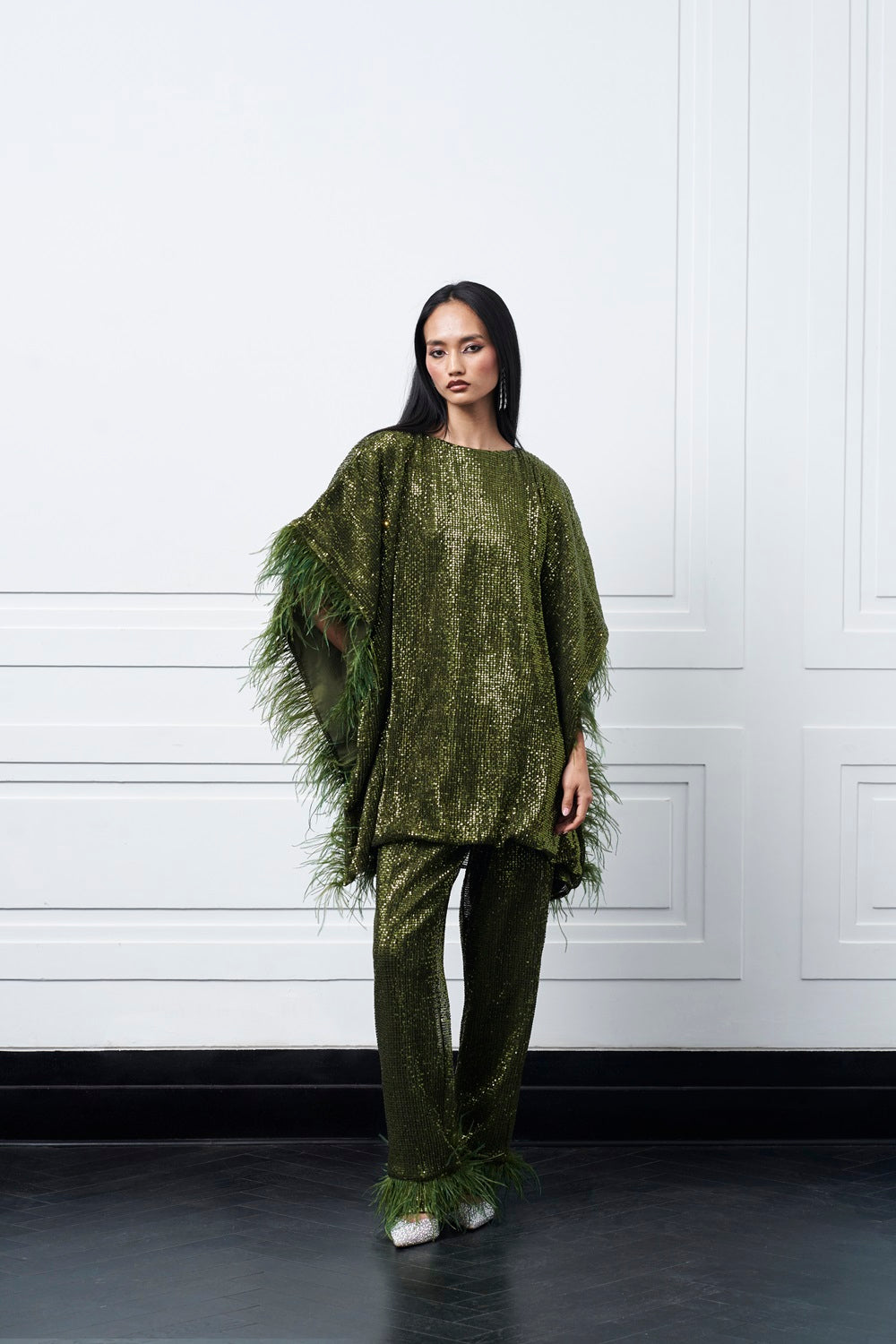 HUGO KAFTAN SET IN GREEN