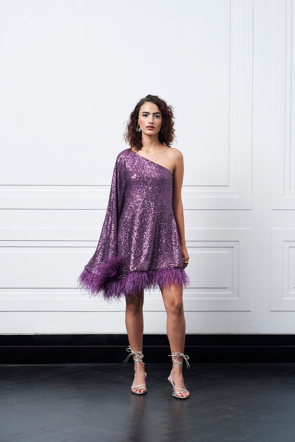 HUGO DRESS IN PURPLE