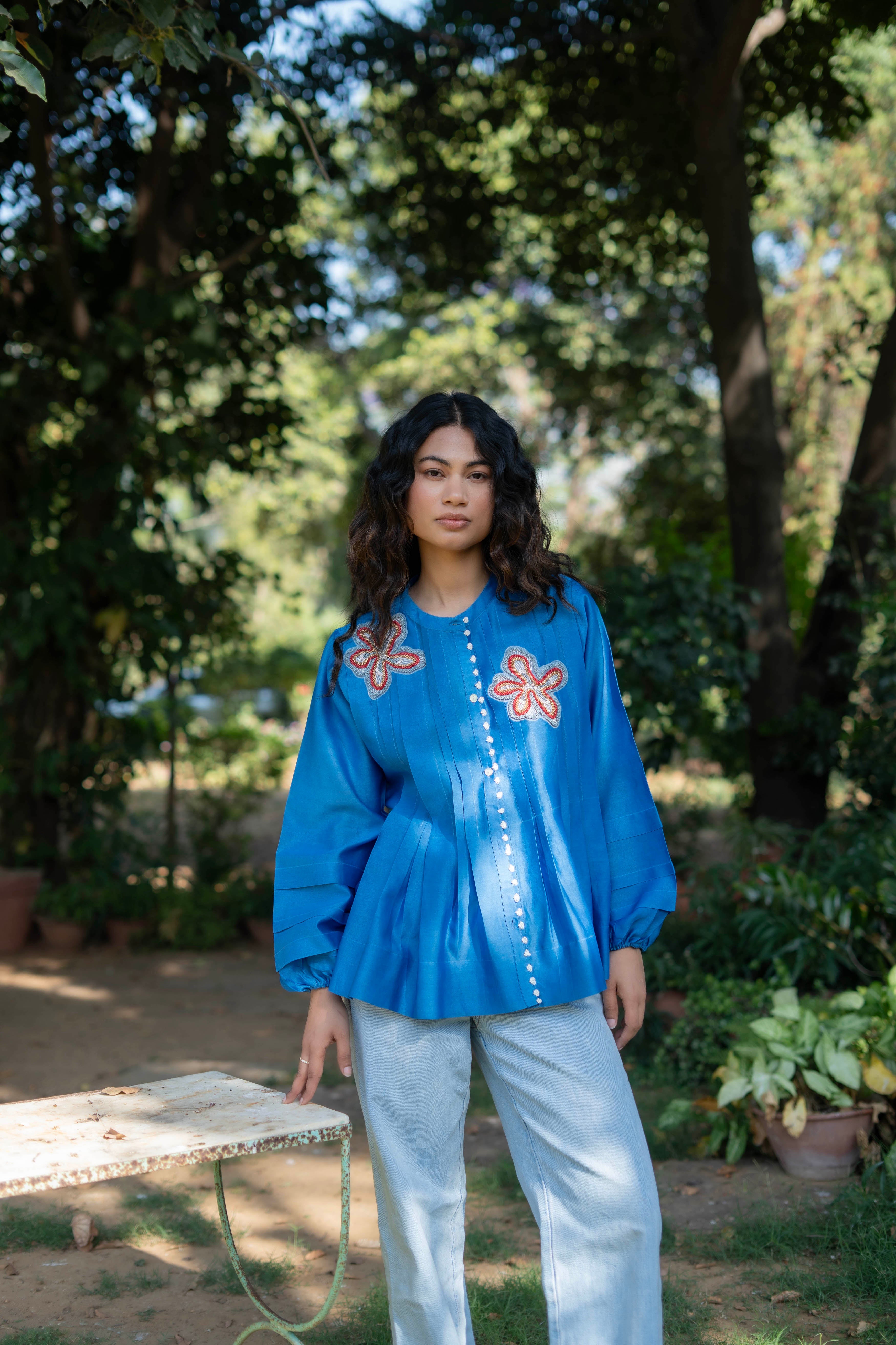 Berlin Top Electric Blue