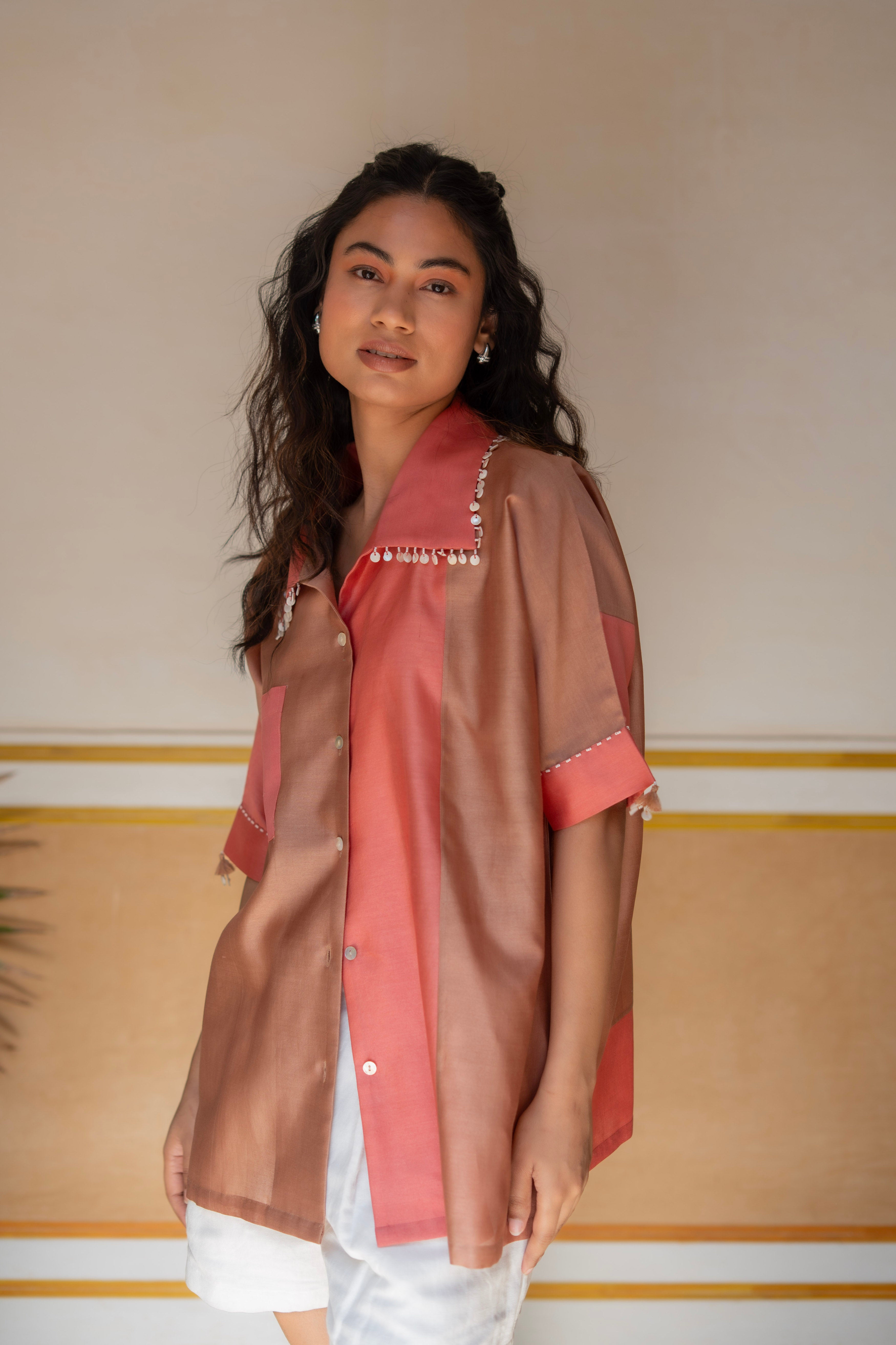 Tokyo Shirt Taupe Pink