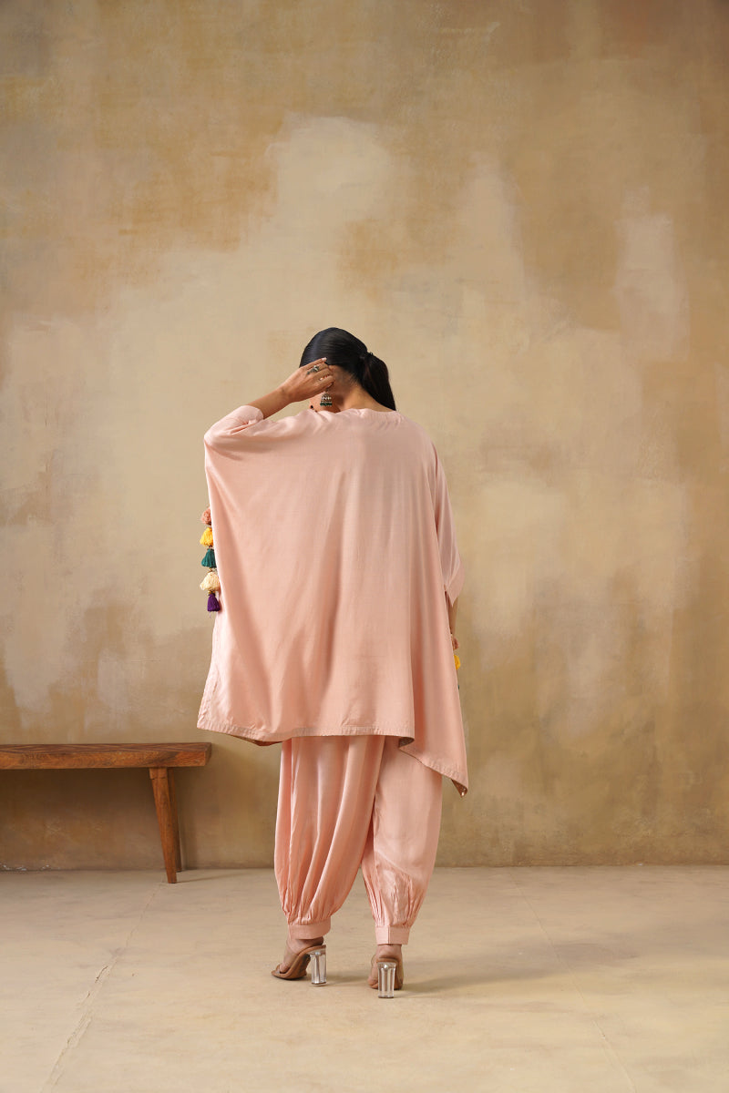 Noor Pink Kaftan Suit Set