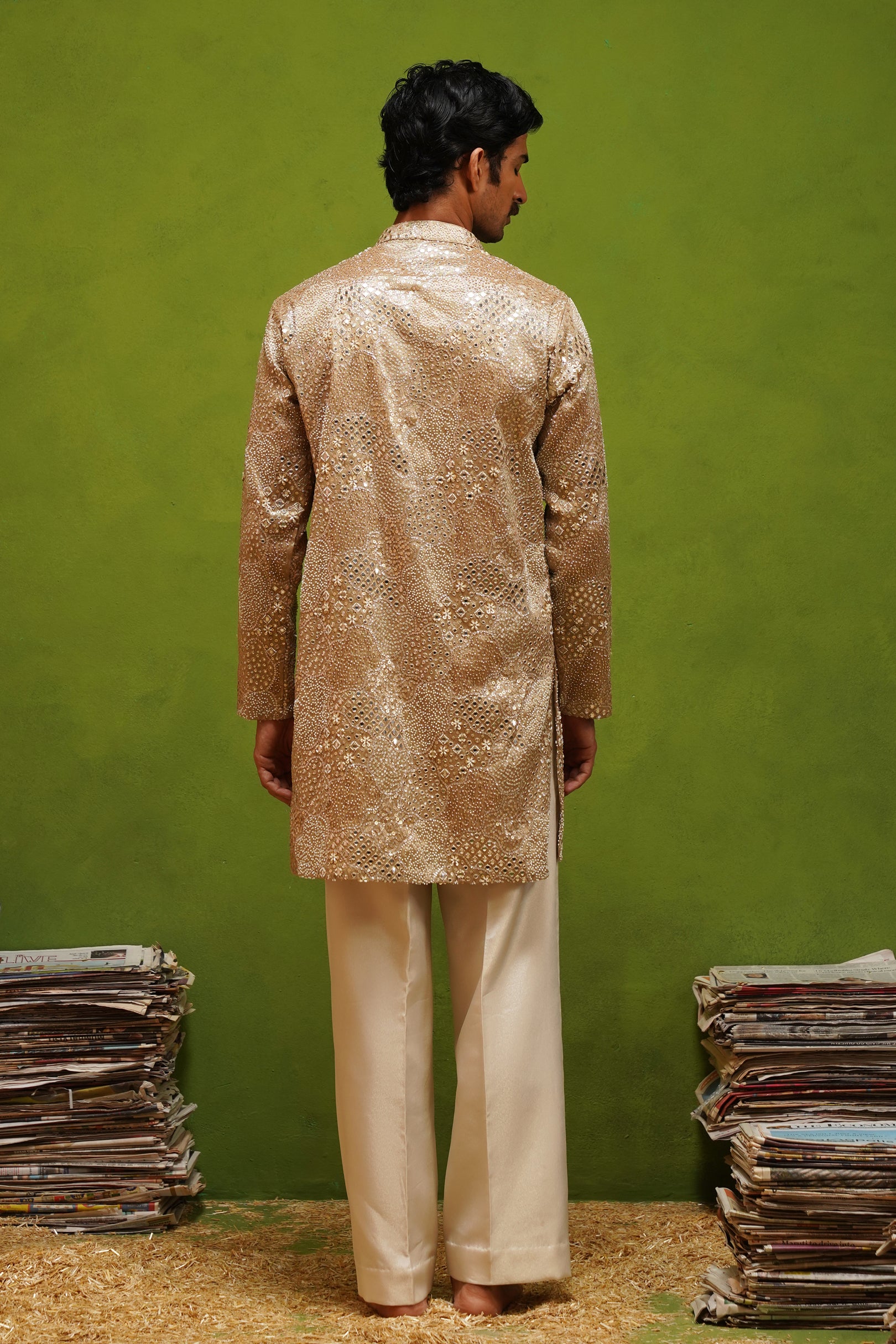 ARJUN BEIGE SHORT KURTA SET