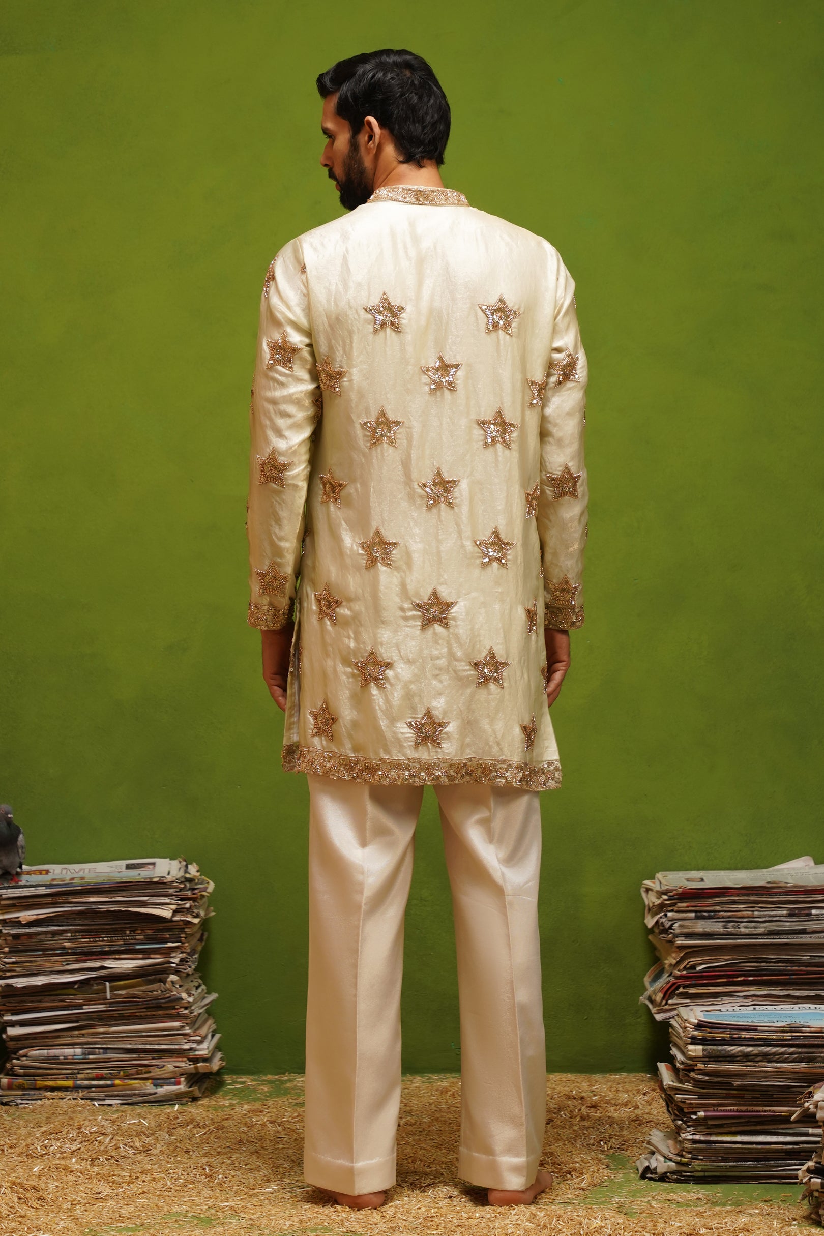 STAR BEIGE SHORT KURTA SET