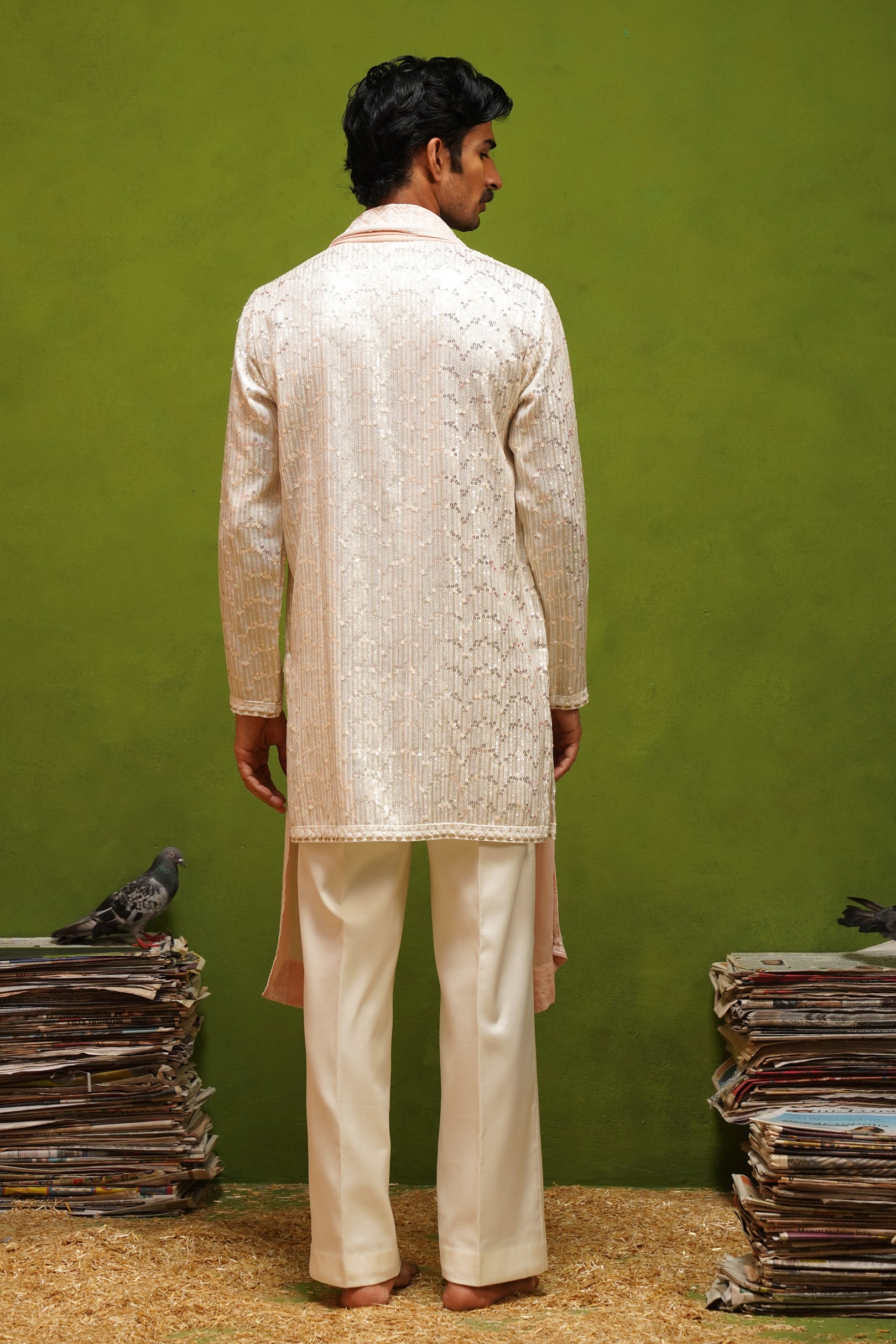 NEEL IVORY SHORT KURTA SET WITH DUPATTA