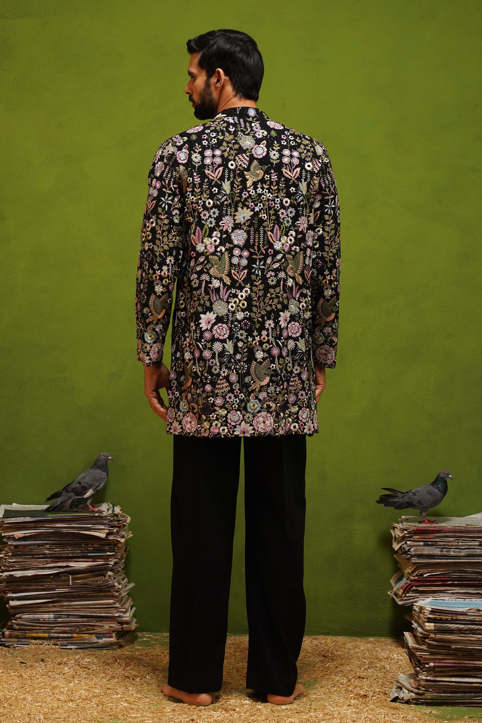ROOH BLACK SHORT KURTA SET