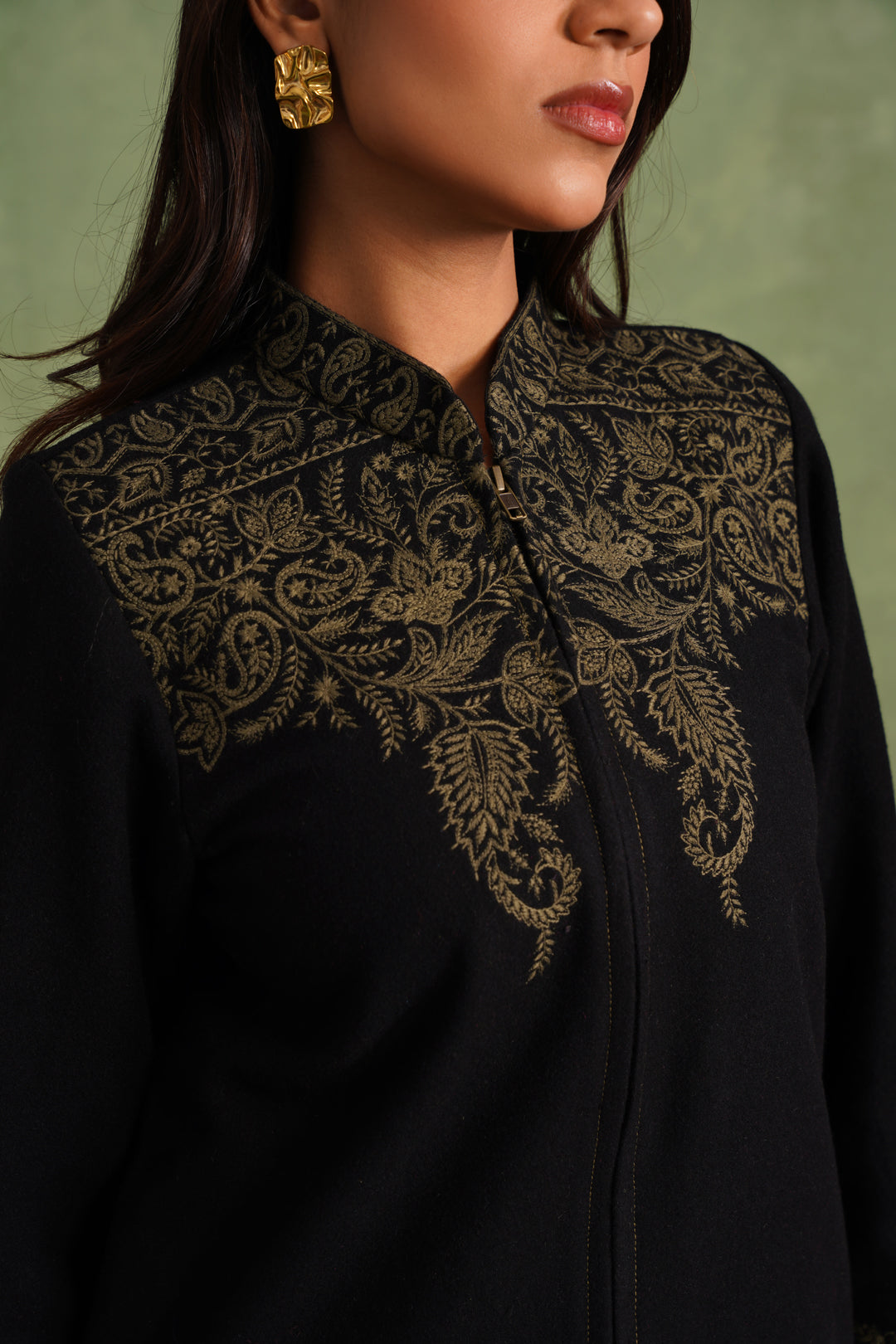 Merino Wool Black Jacket