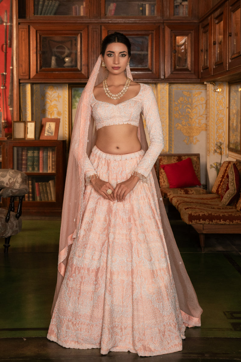 LEHENGA + BLOUSE + DUPATTA // PINK PEARL LEHENGA SET