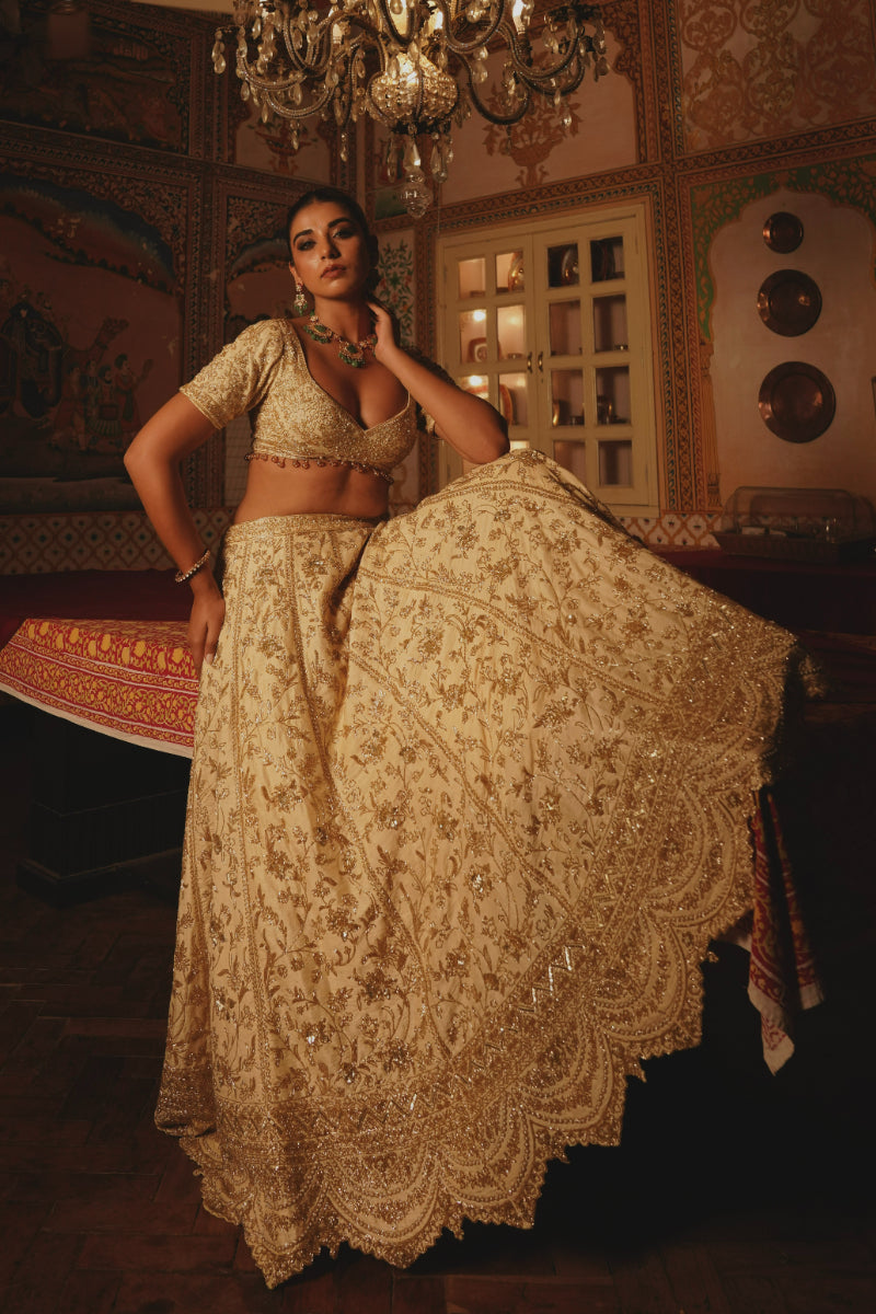 LEHENGA + BLOUSE + DUPATTA // IVORY LEHENGA SET