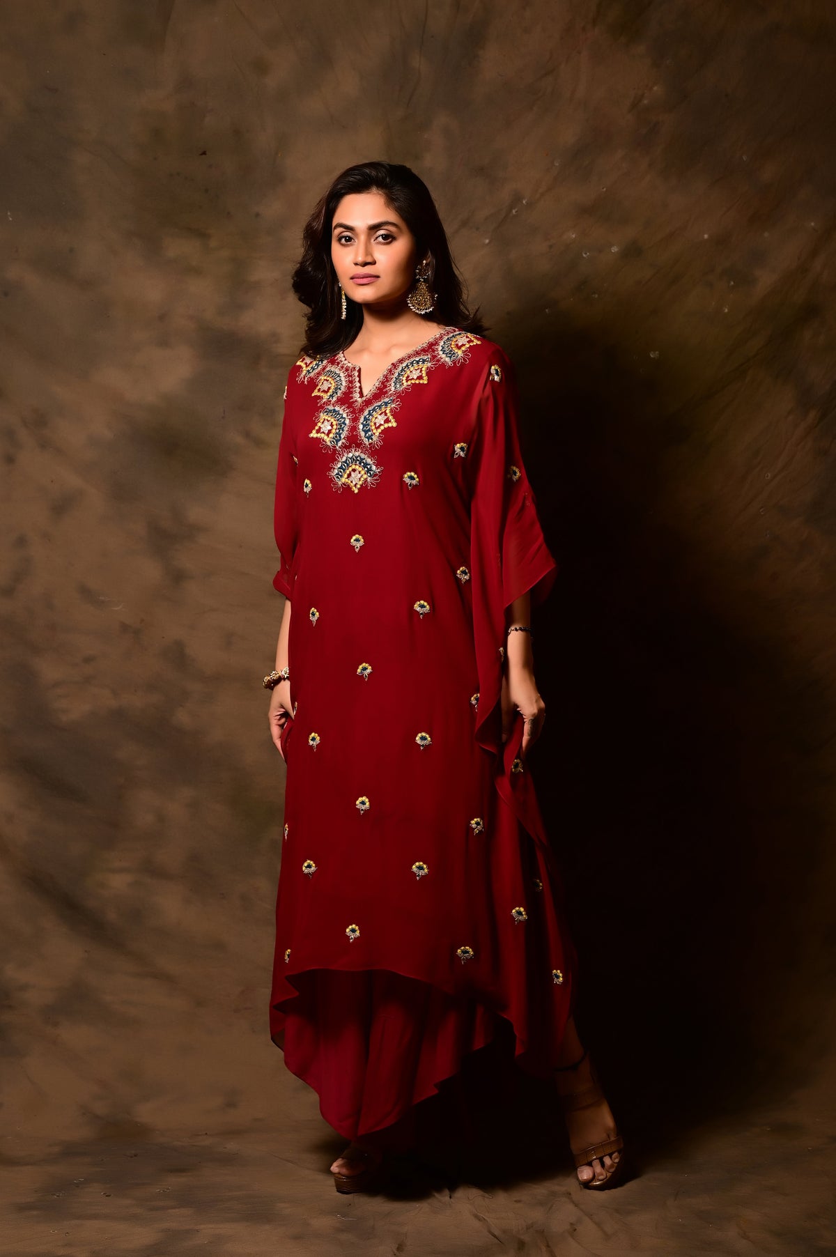 Mirror Applique Kaftan Set