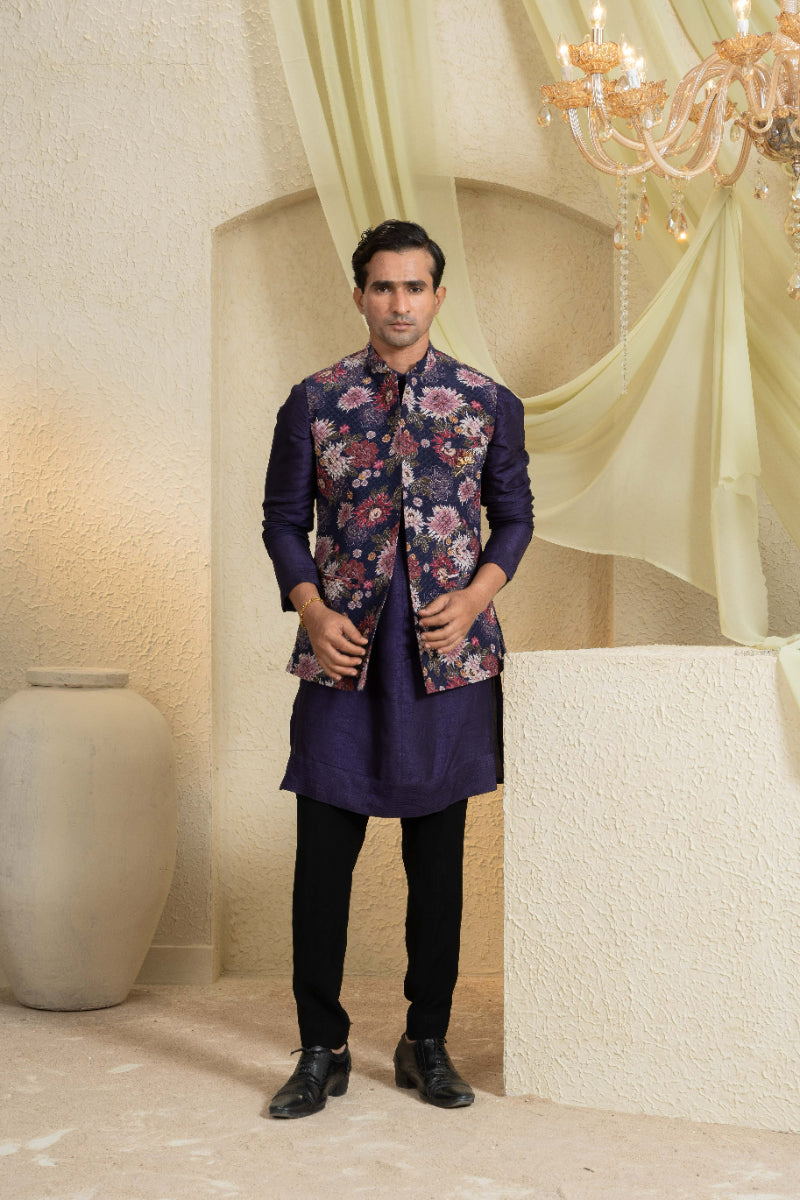 Twiling Bloom Printed Bundi Set