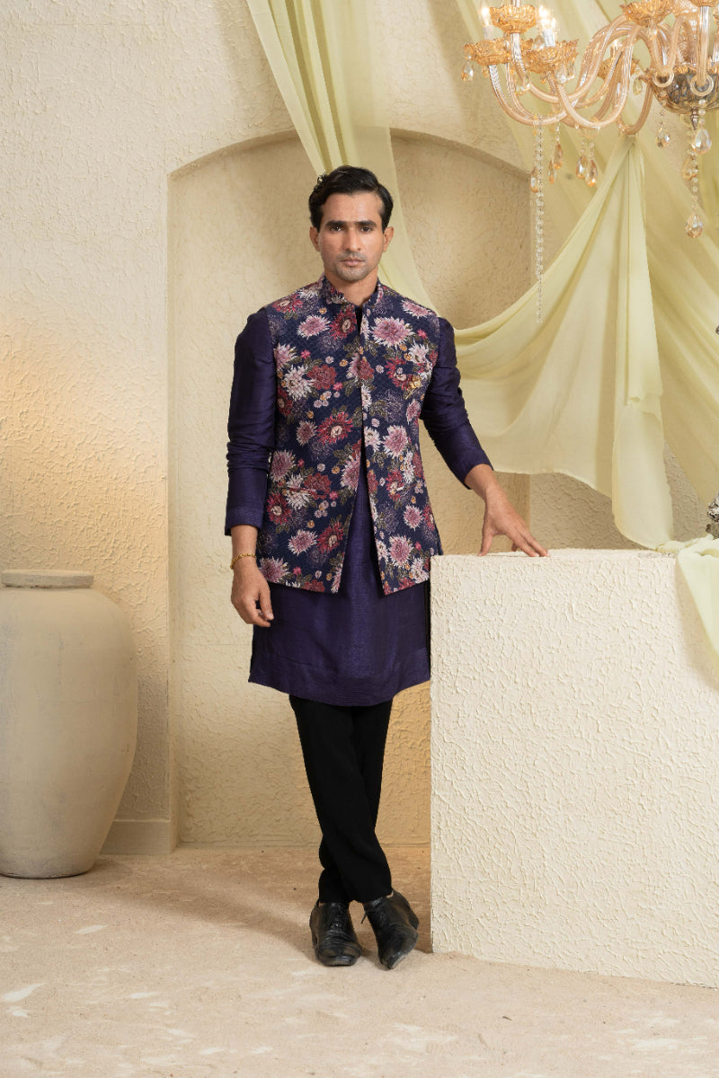 Twiling Bloom Printed Bundi Set