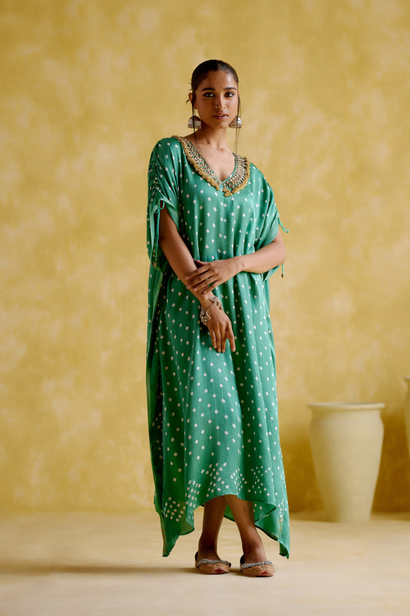 Dakshayani -Sage Green Kaftan