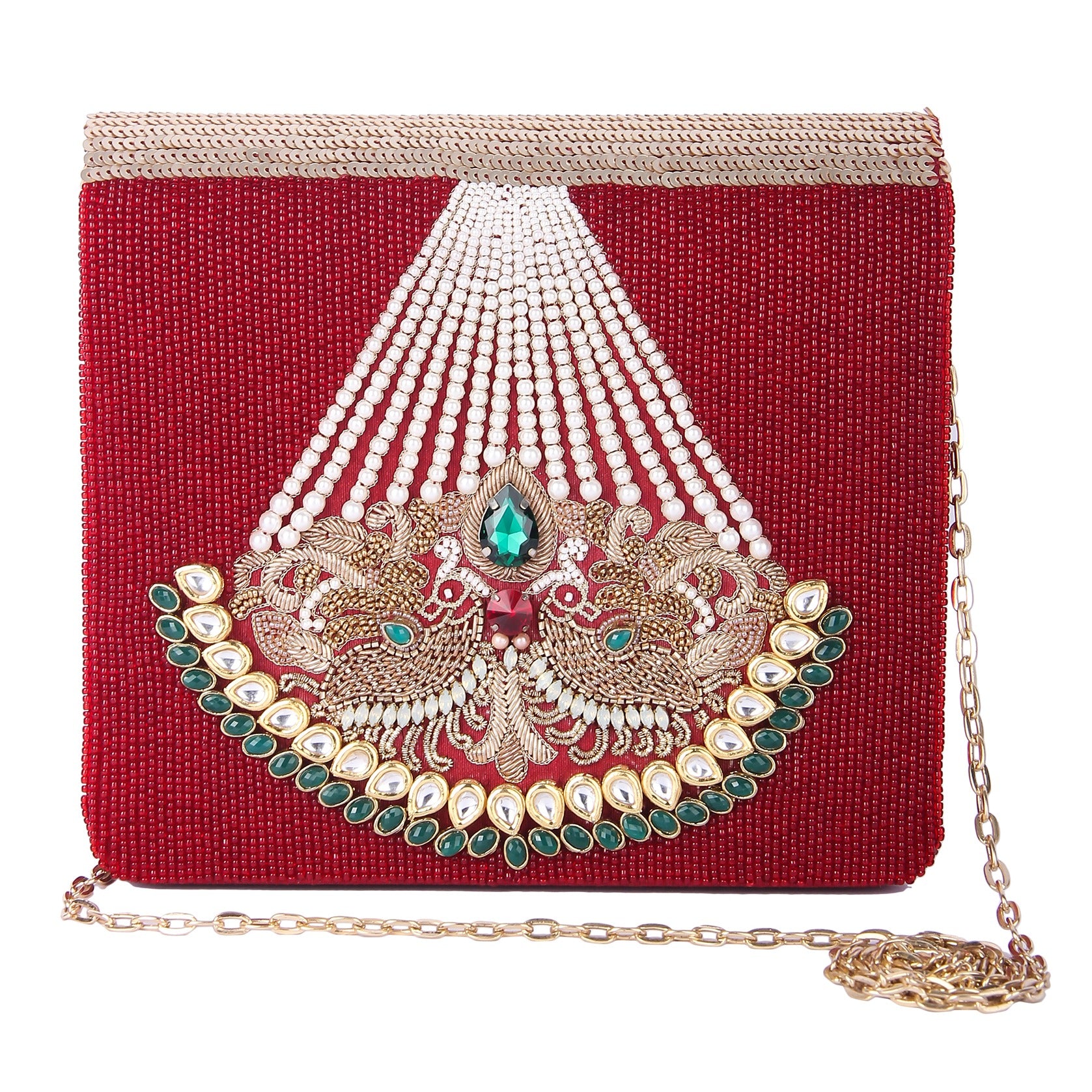 Pasha Red Clutch
