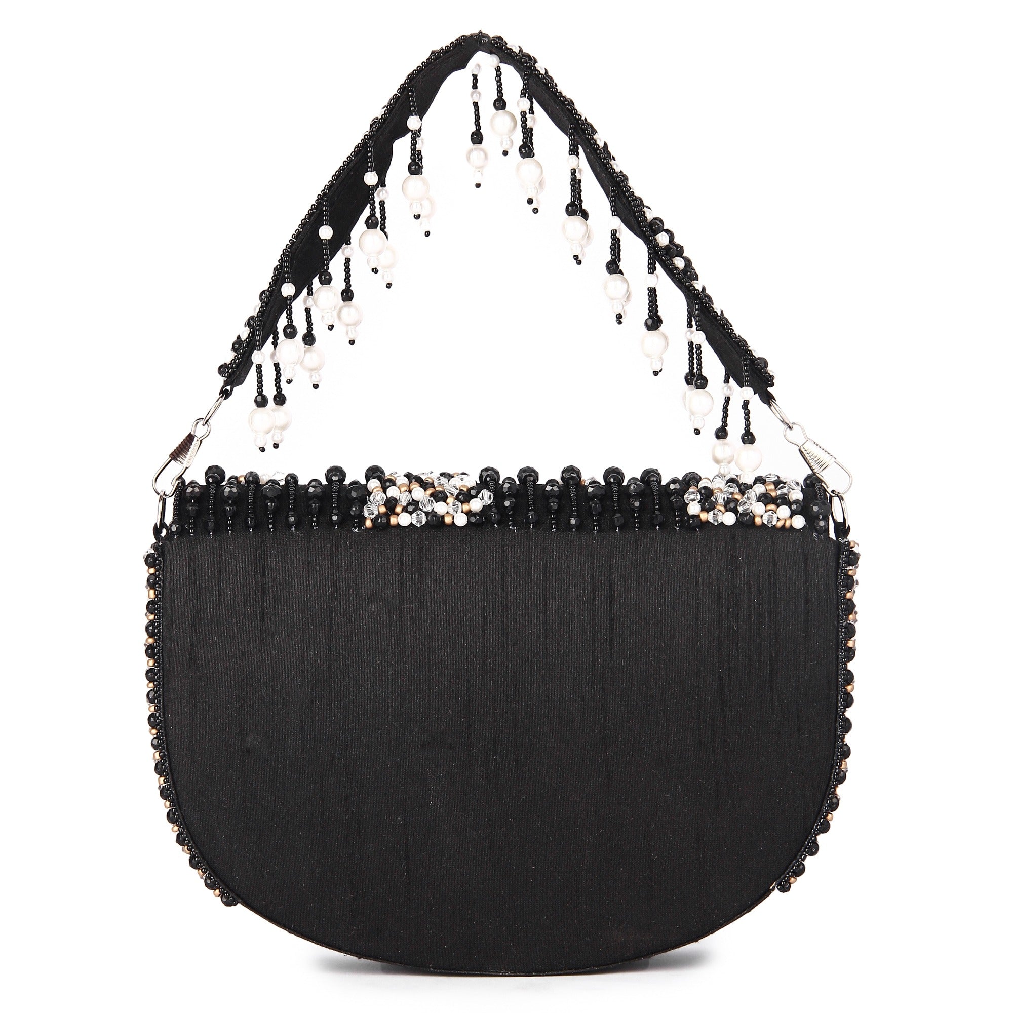 Black D Shaped Clutch