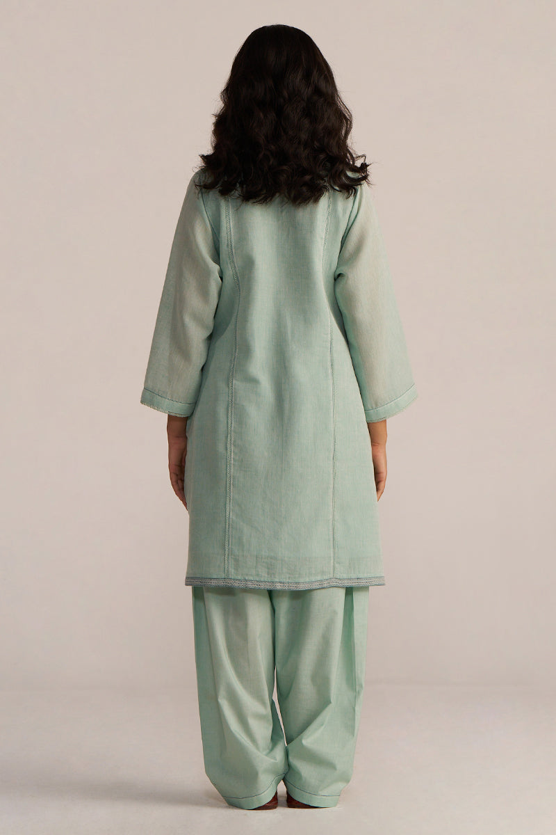Aqua Woven Cotton Co-Ord Set