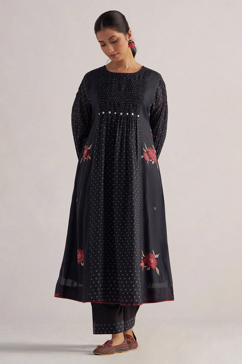 Printed Mul-Chanderi Co-ord Set