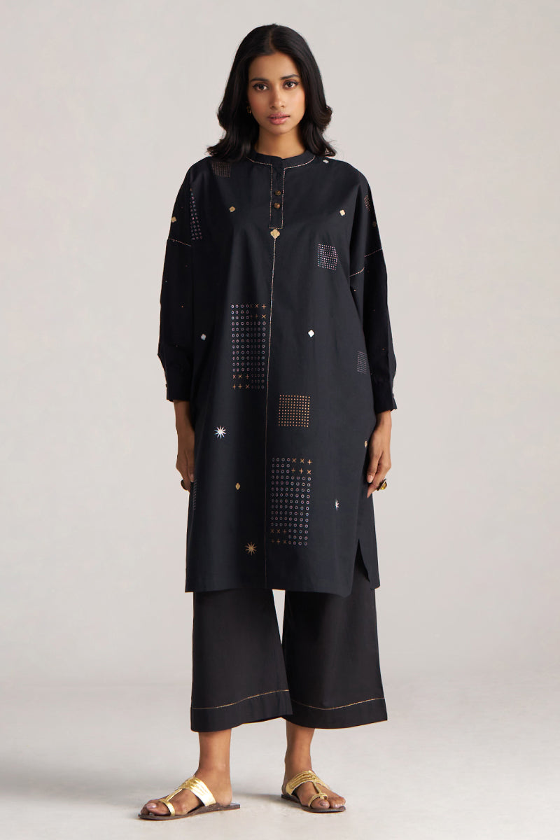 Black Cotton Co-ord Set