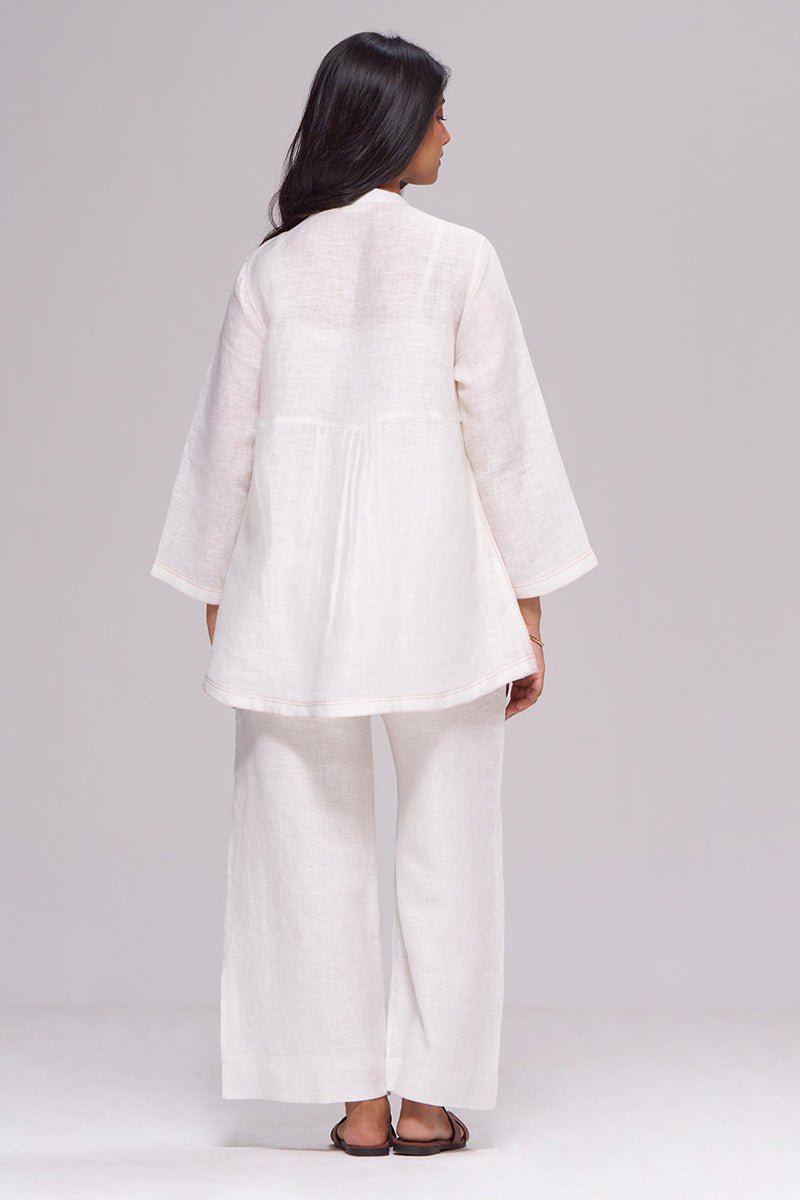 Natural White Pure Linen Co-ord Set