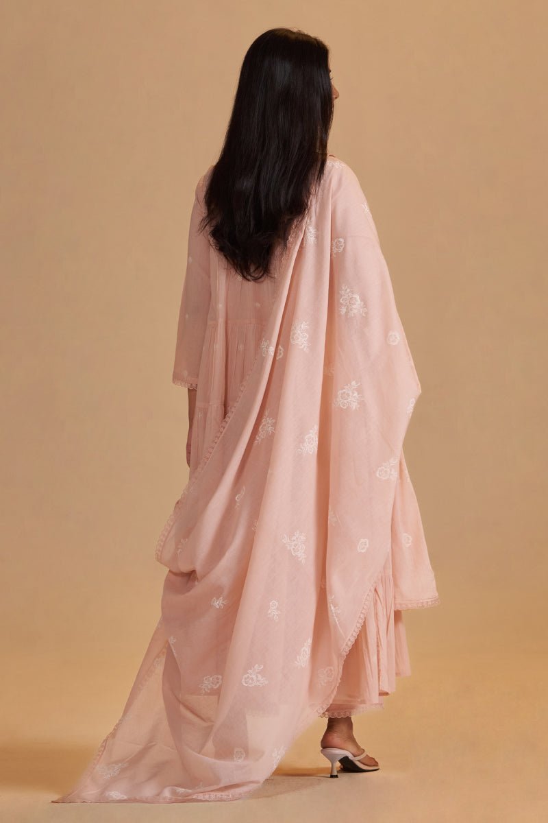 Evening Sand Mul-Mul Anarkali Kurta Set