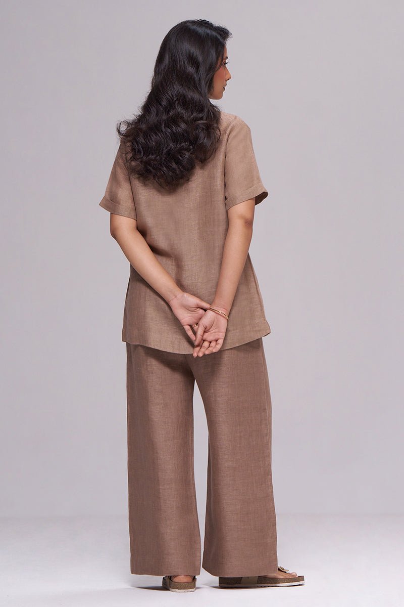 Milk Chocolate Pure Linen Co-ord Set