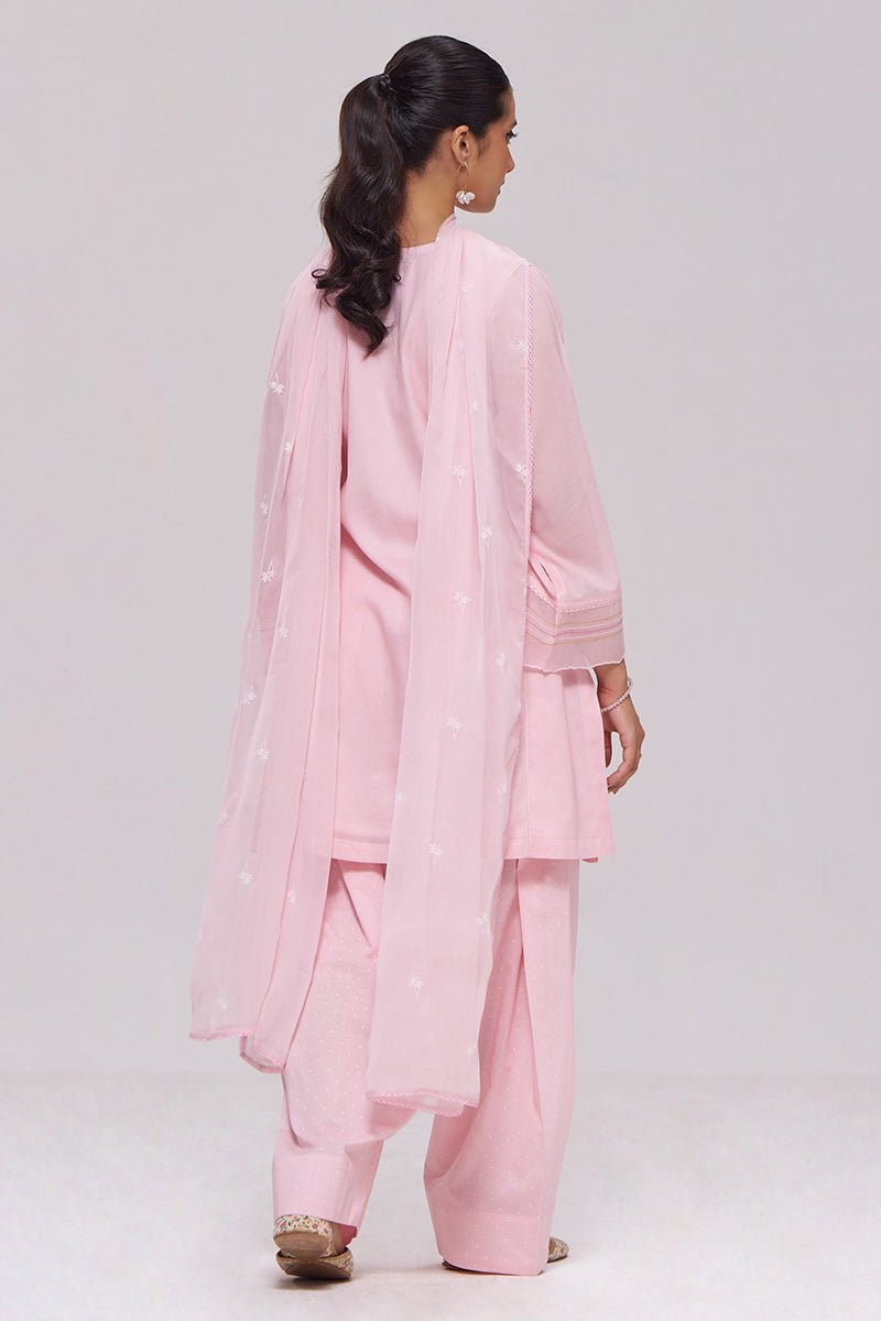 Dreamy Pink Mul-Chanderi Kurta Set