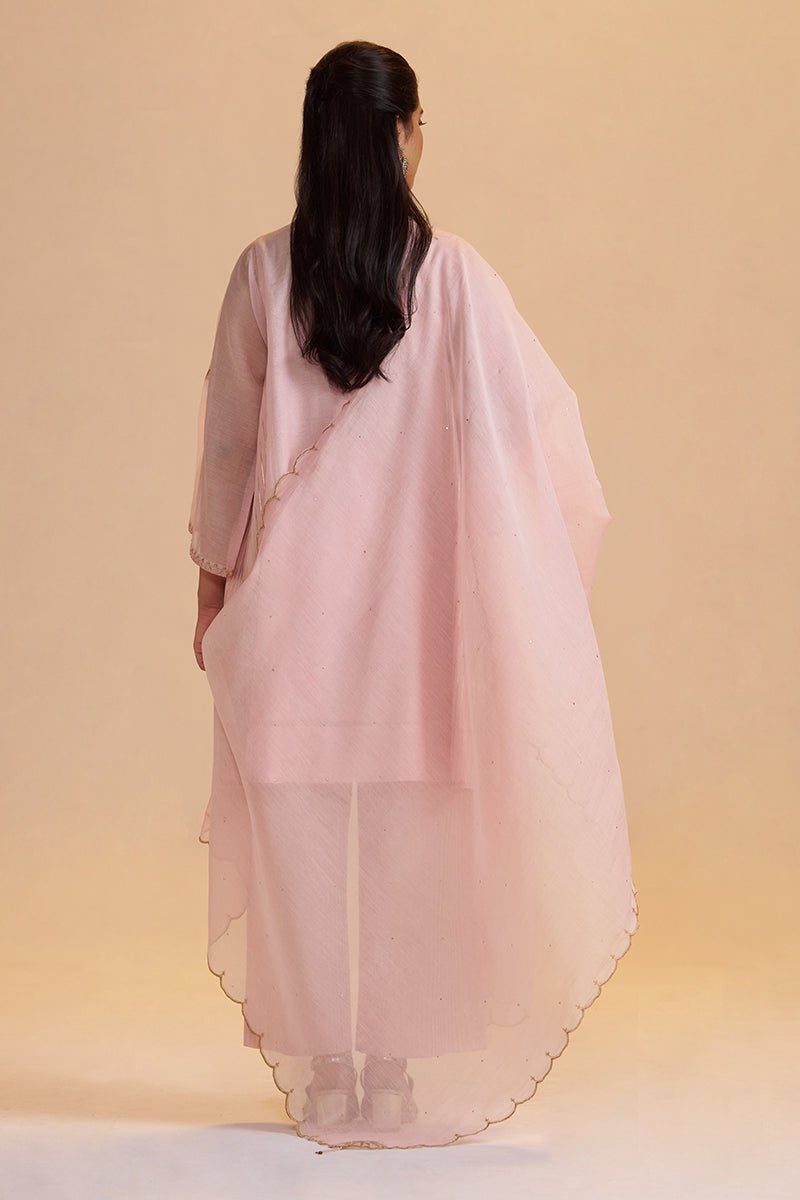 Rose Quartz Silk Festive Kurta Set