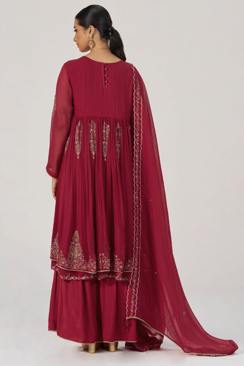 Maroon Festive Kurta Set