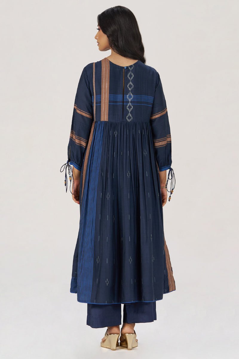 Indigo Panelled Festive Co-ord Set