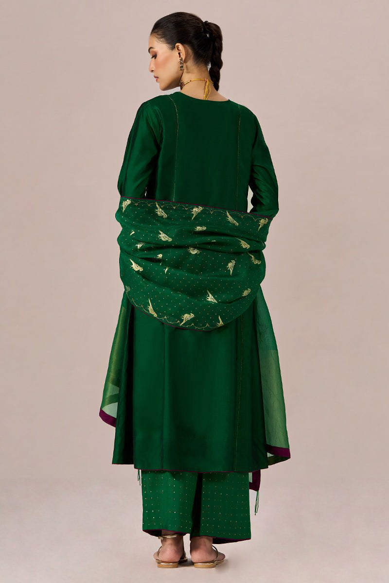 Fresh Leaf Green Festive Kurta Set