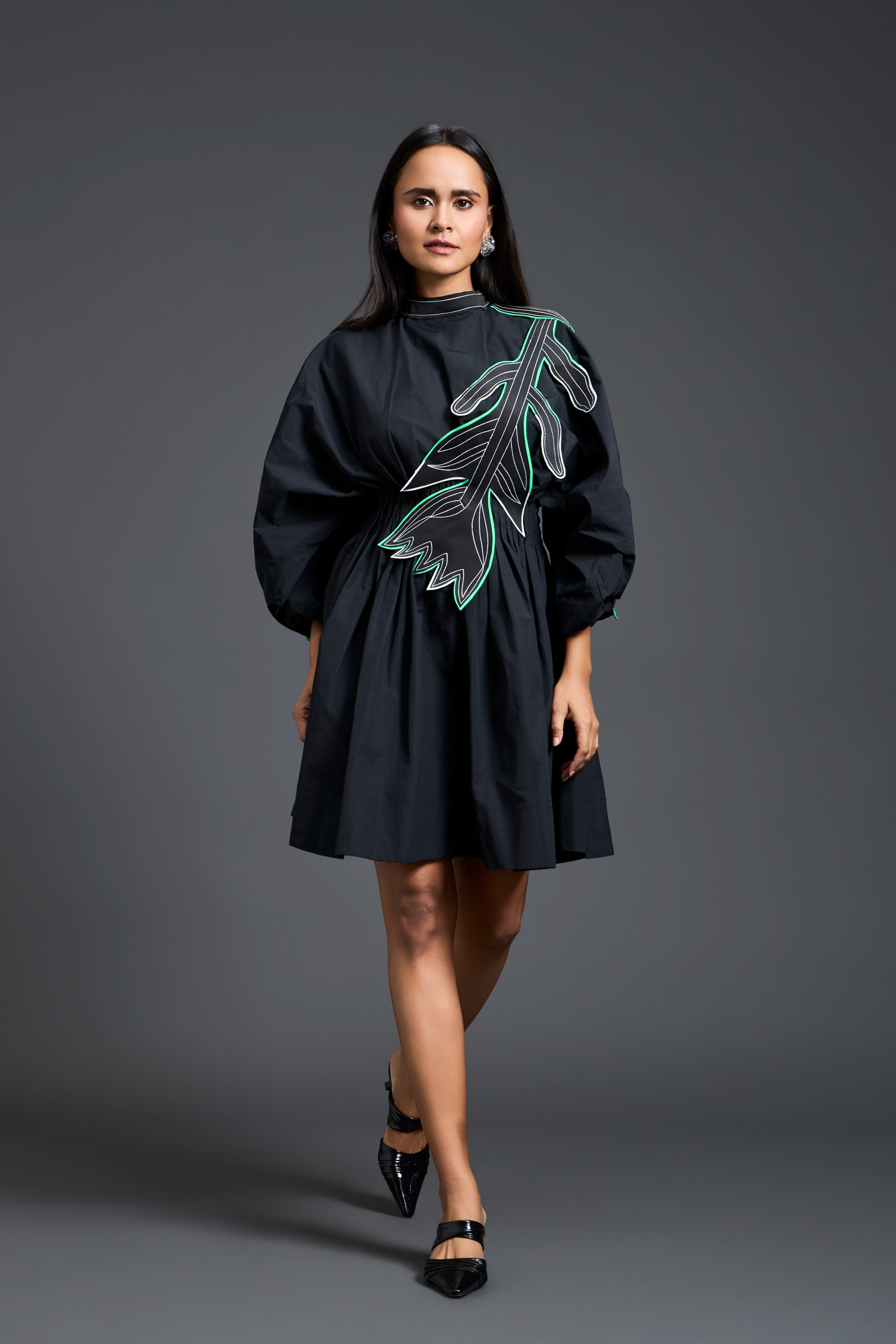 Black Neon Patch Dress