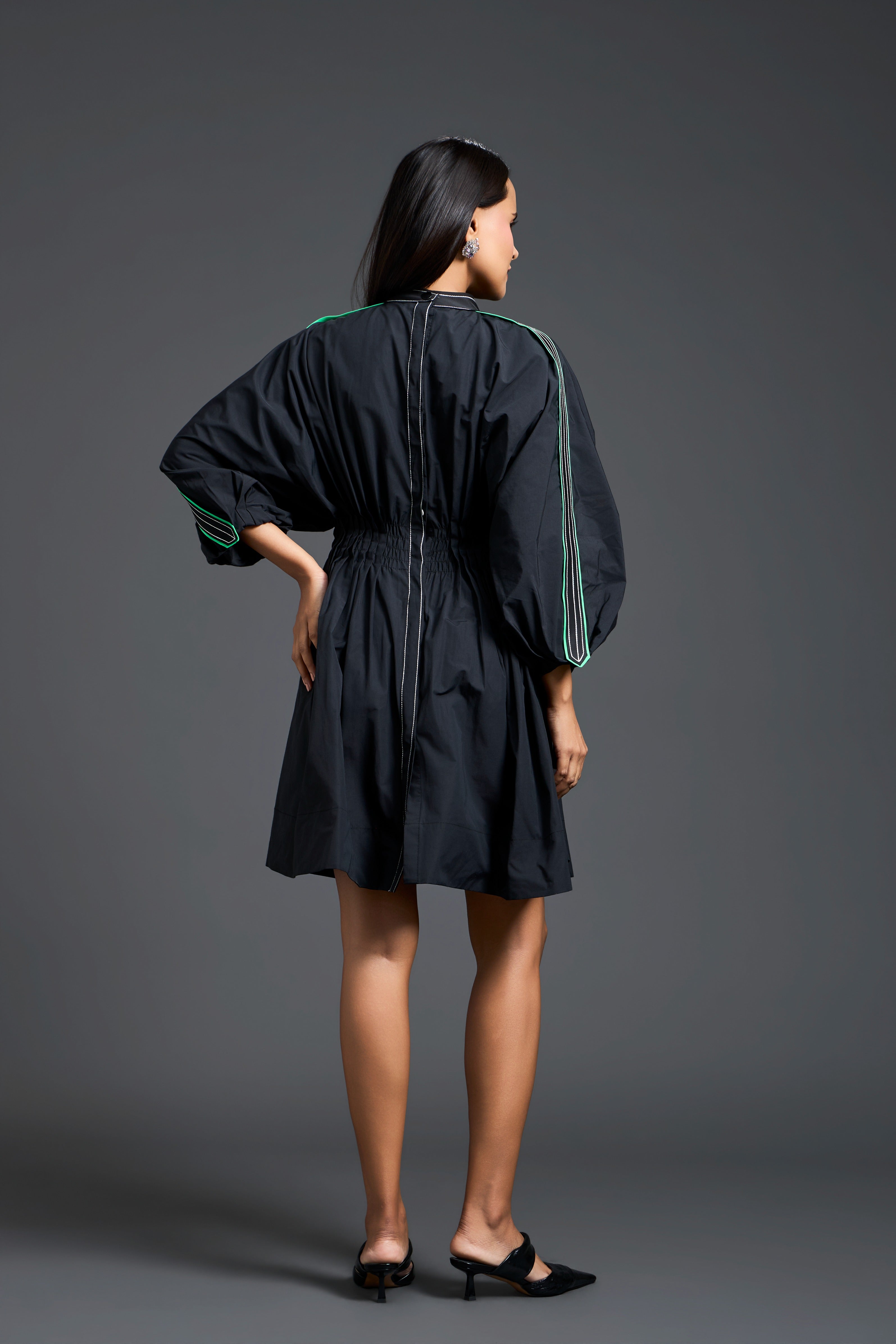 Black Neon Patch Dress