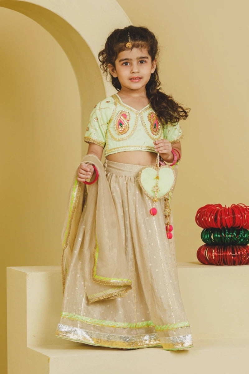 Green Aangi Choli with Lehenga Set