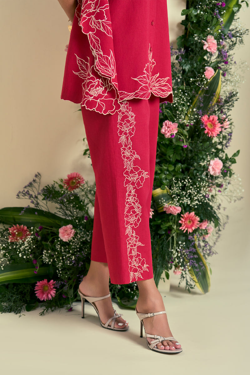 Origani Red Jardin Pant