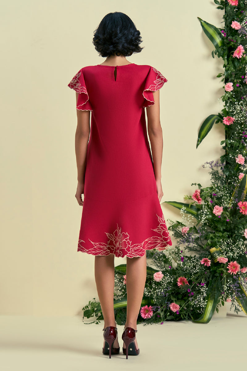 Origani Red Serene Dress