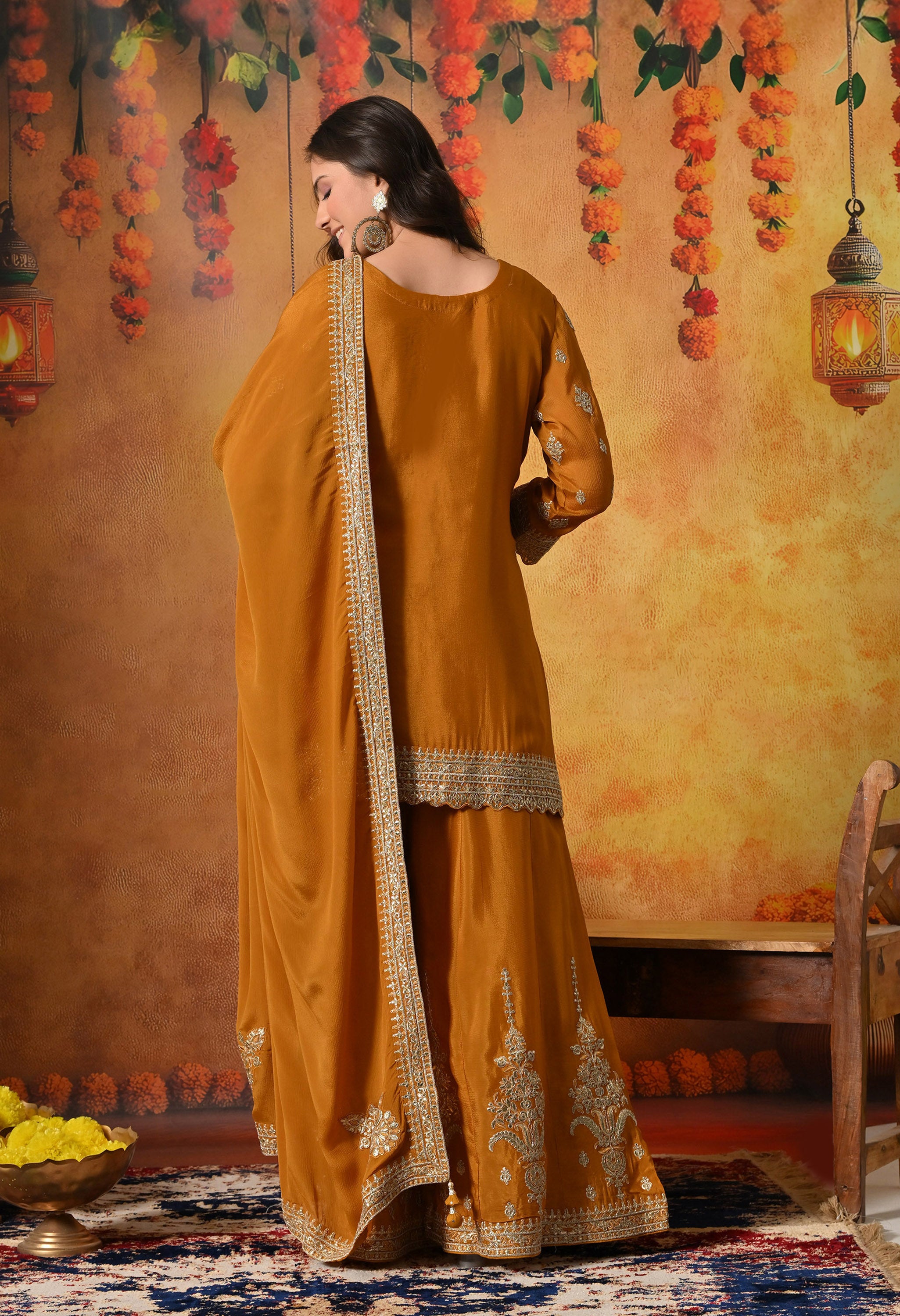 Yellow Sharara Set