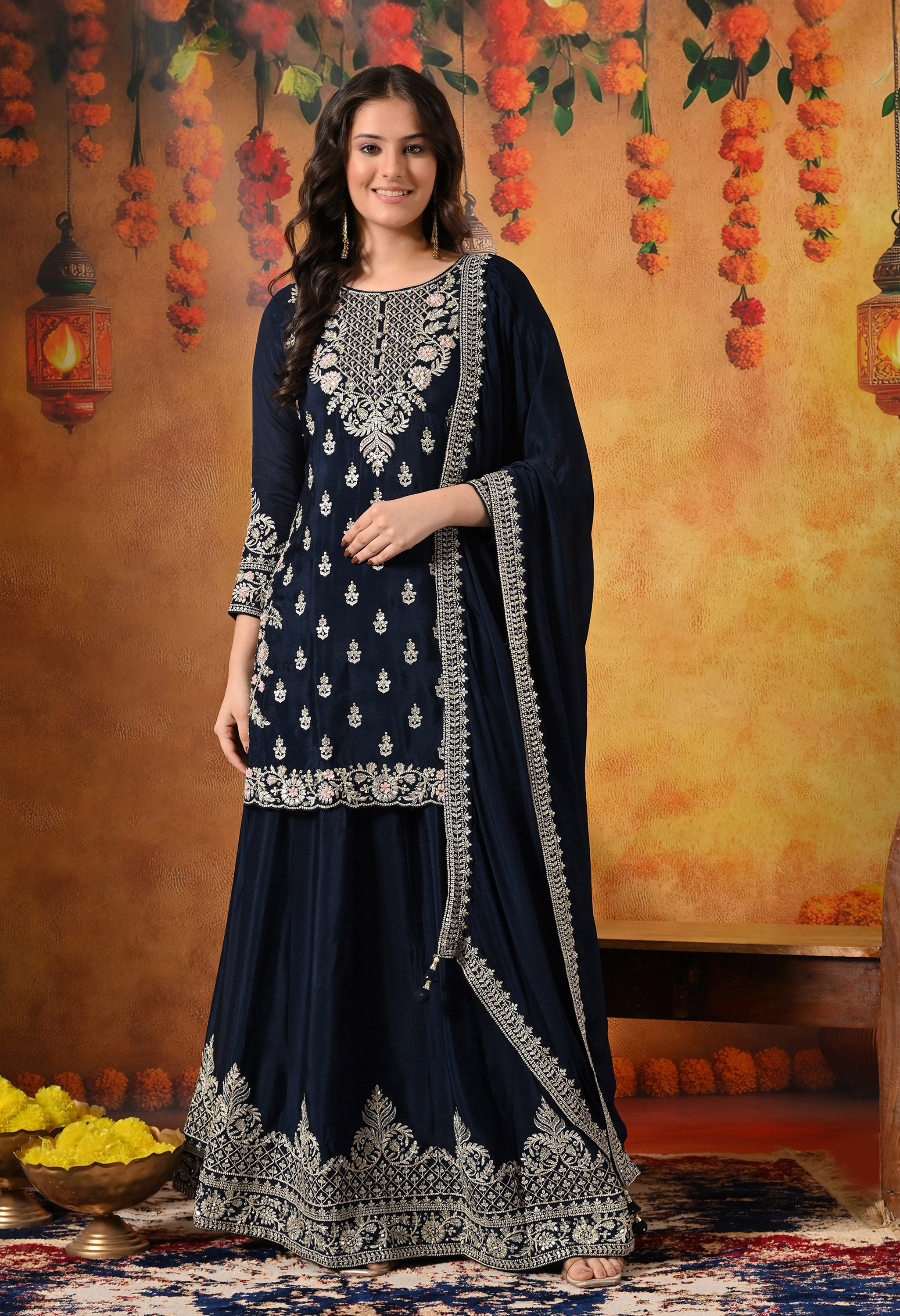 Blue Lehenga Set